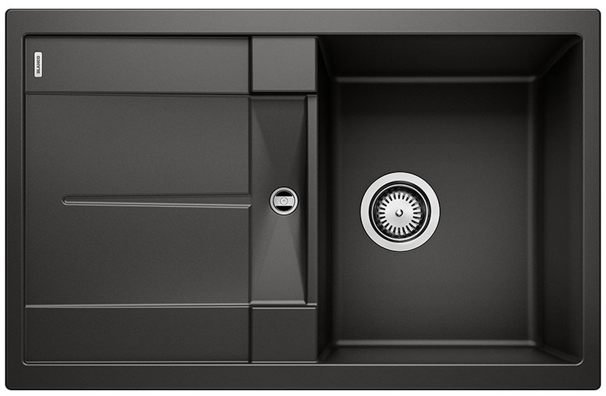 Blanco Metra 45 S fregadero de granito 78x50 cm negro 525915