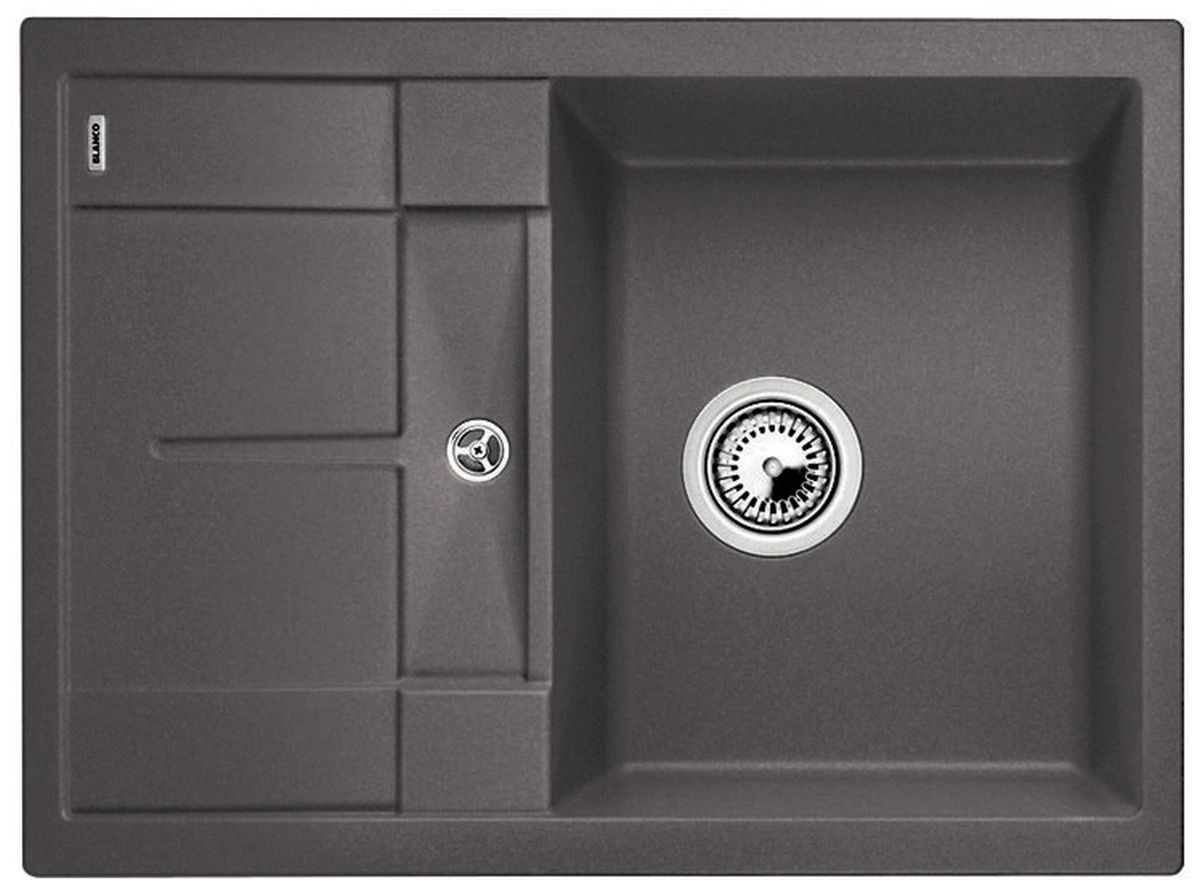 Blanco Median 45 S fregadero de granito 68x50 cm gris/grafito/ónix 519562