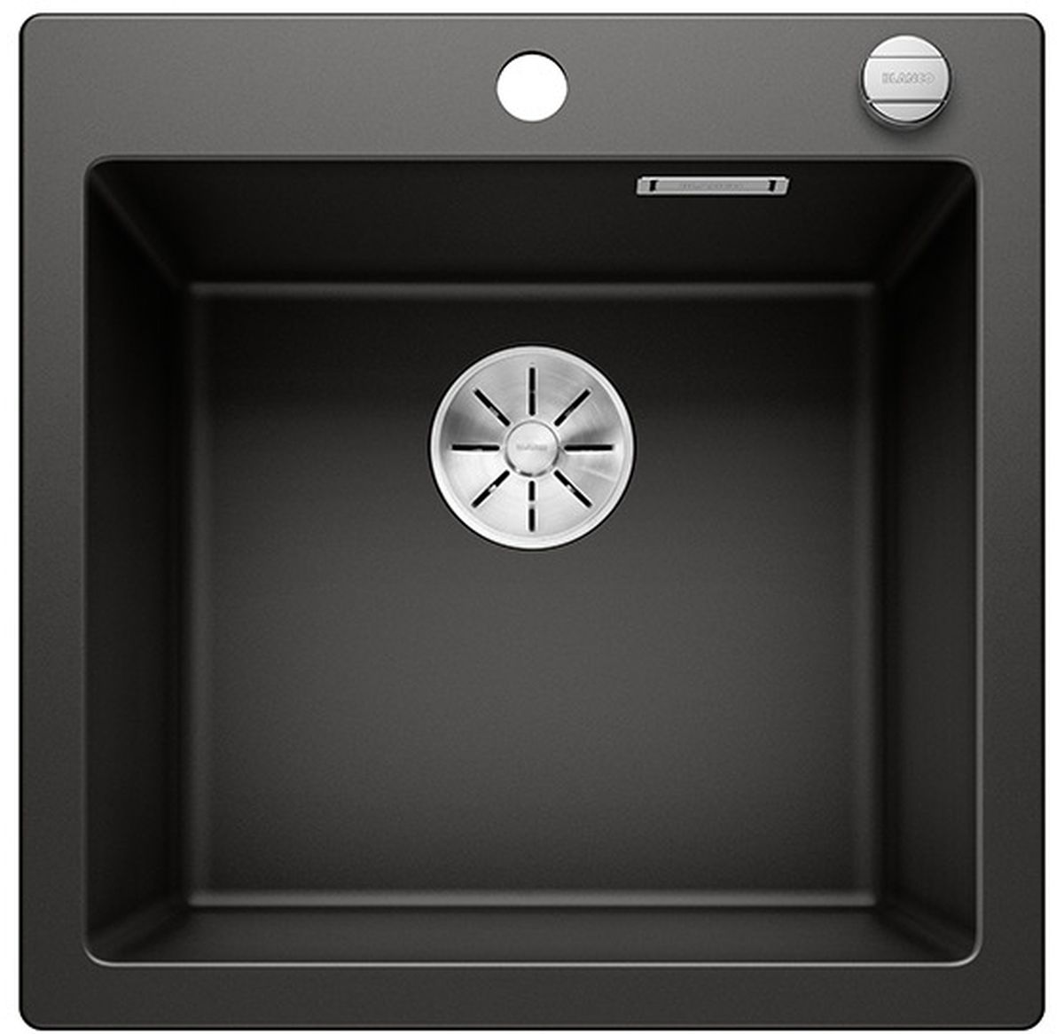 Blanco Pleon 5 fregadero de granito 51.5x51 cm negro 525952