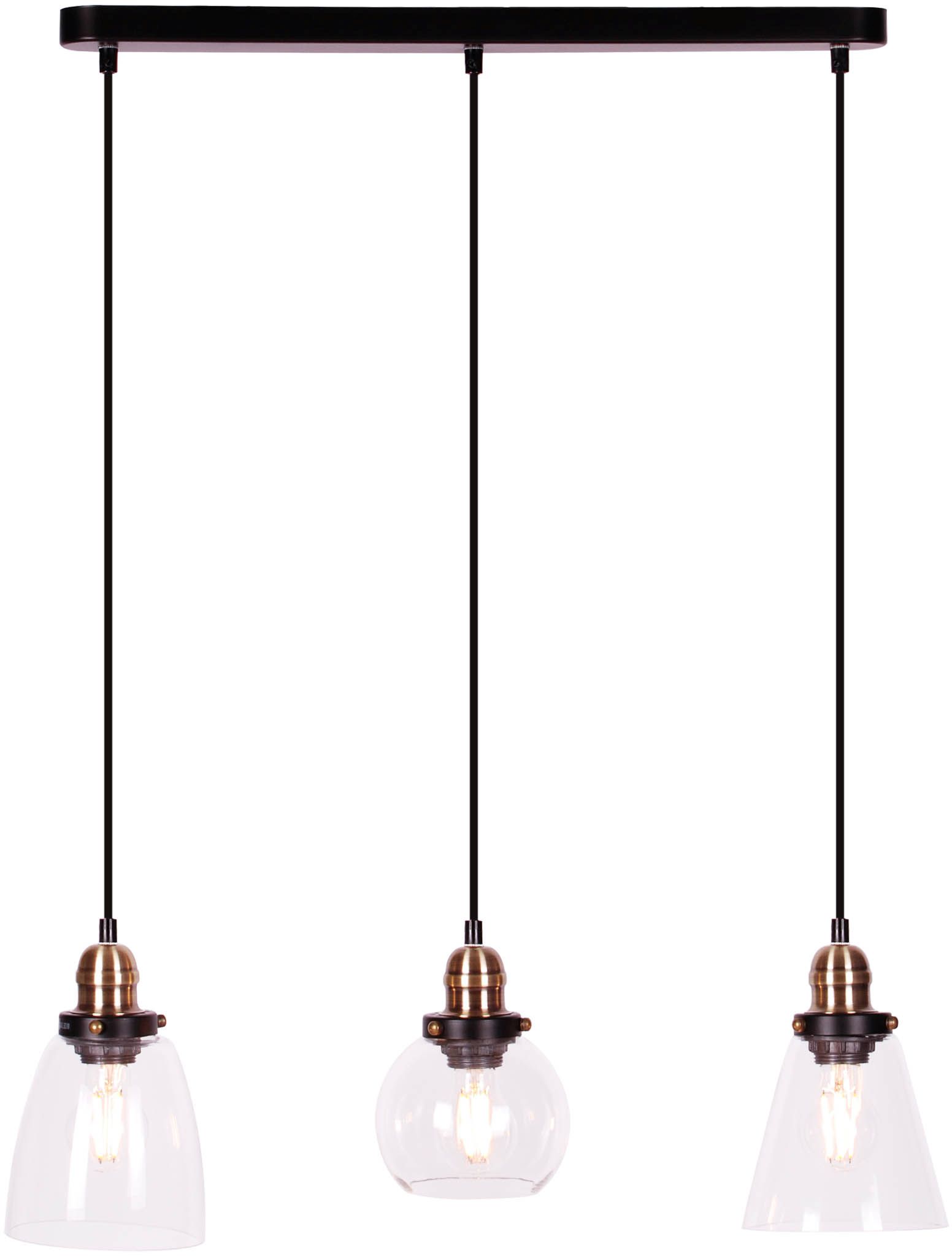 Kaja Samanta lámpara colgante 3x40 W negro K-8036A-3