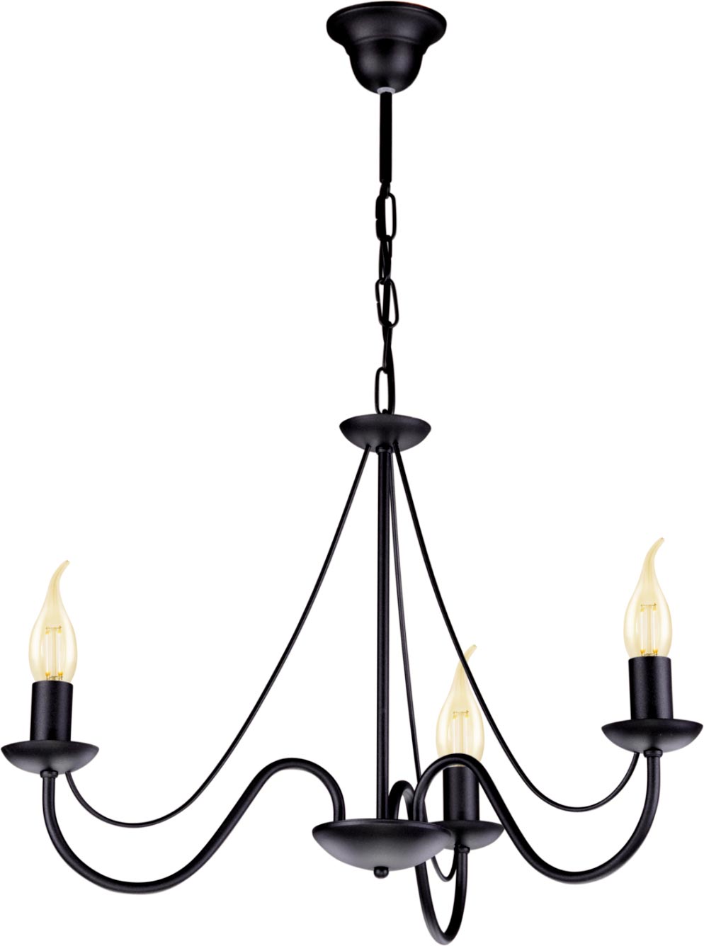 Kaja Bartez lámpara colgante 3x40 W negro K-3990