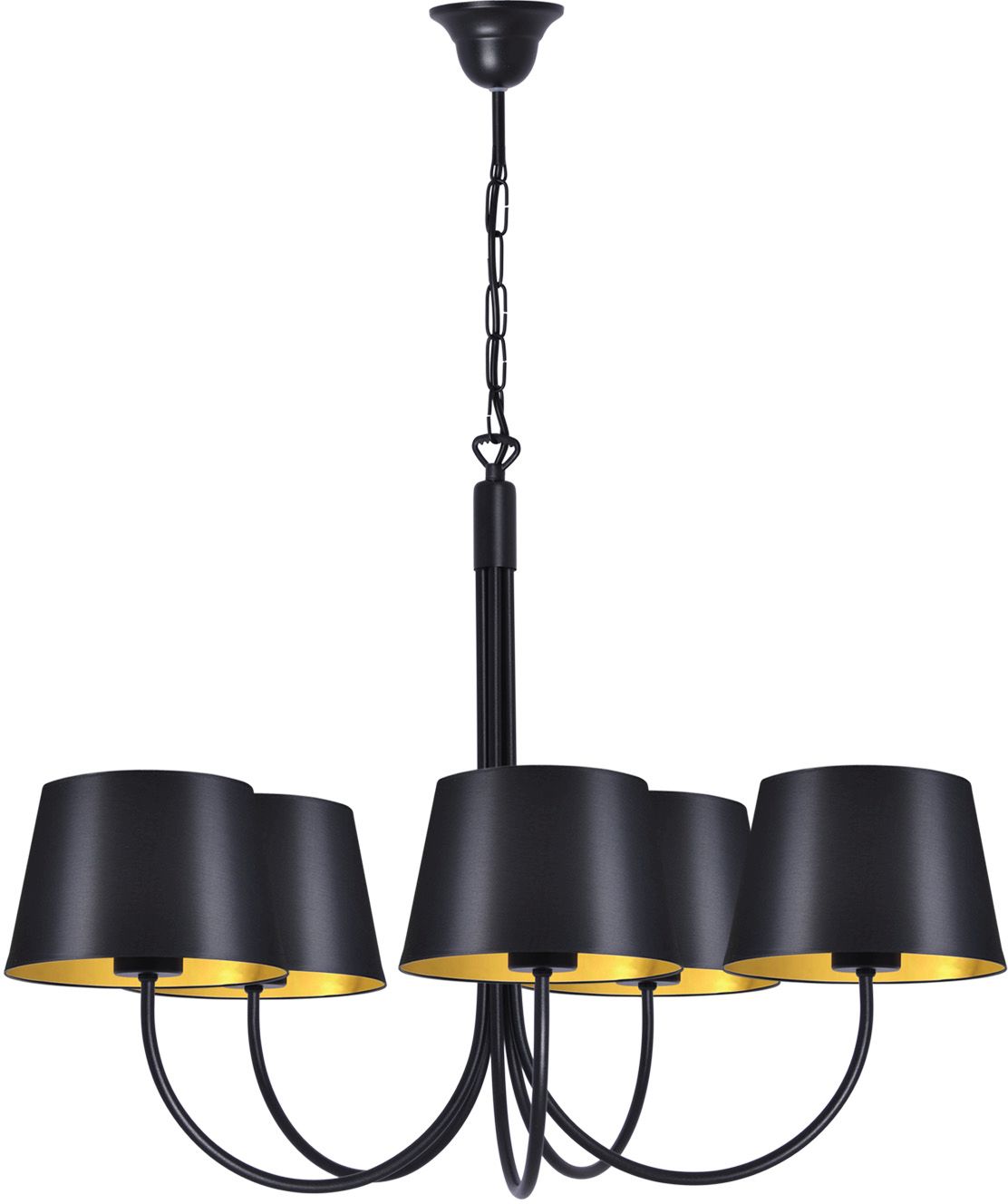Kaja Sasto lámpara colgante 1x40 W negro-oro K-4336