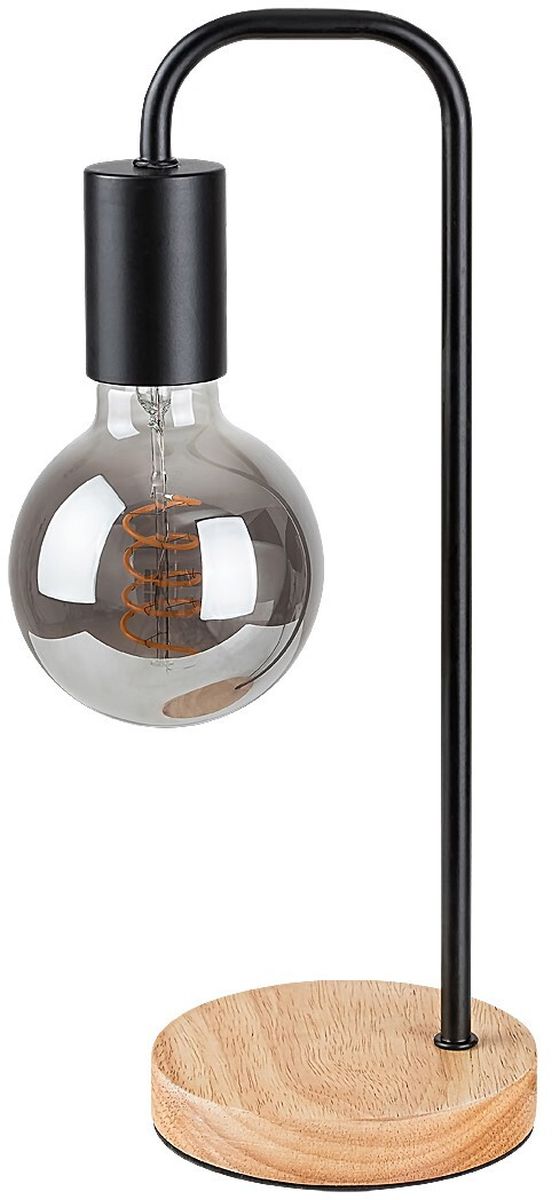 Rabalux Bruno lámpara de sobremesa 1x40 W negro-madera 2090