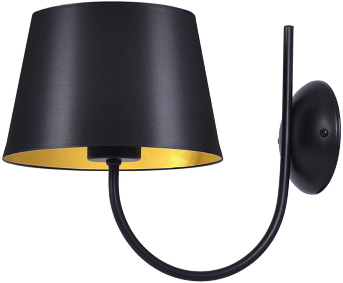 Kaja Sasto lámpara de pared 1x40 W negro-oro K-4337
