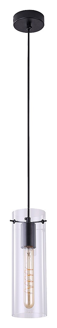 Rabalux Acantha lámpara colgante 1x60 W negro-transparente 5258