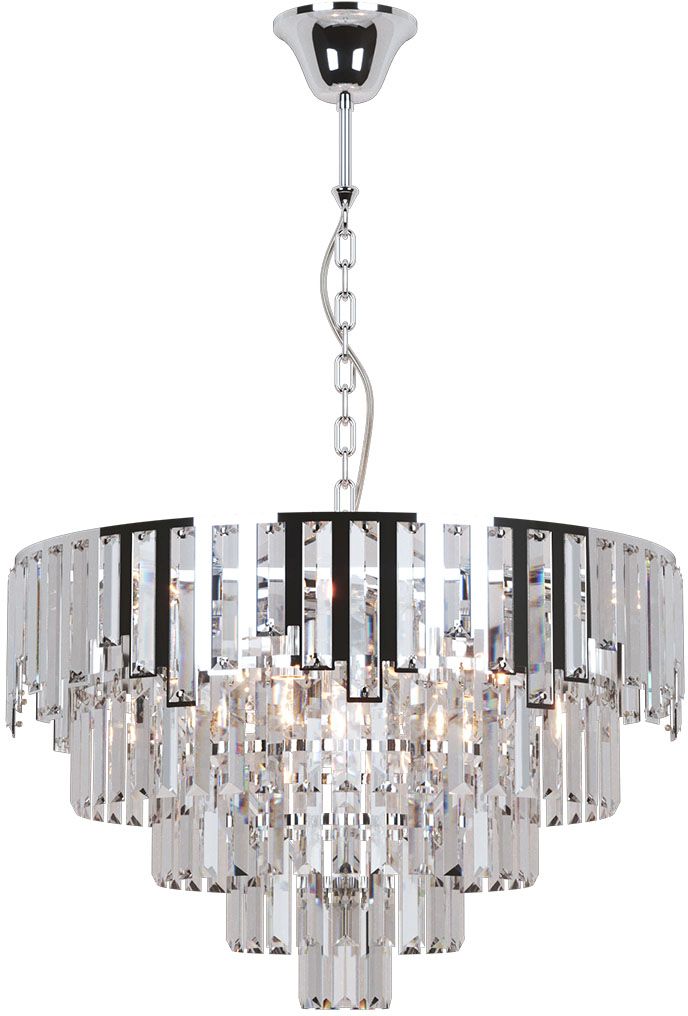 Kaja Cameron lámpara colgante x40 W plata-cristal K-8177