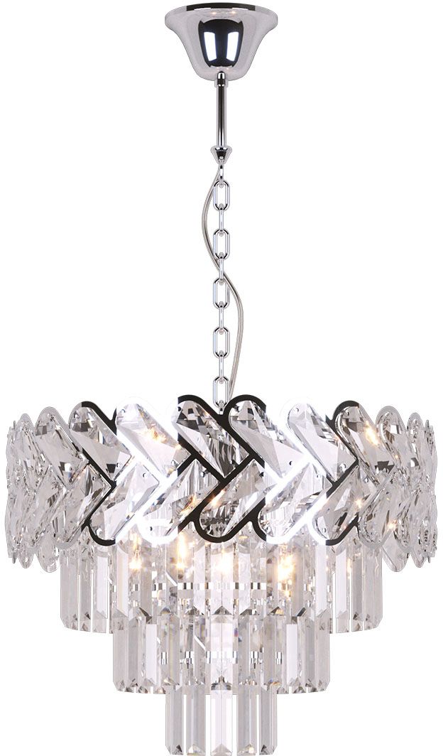 Kaja Toscana lámpara colgante 6x40 W plata-cristal K-8172