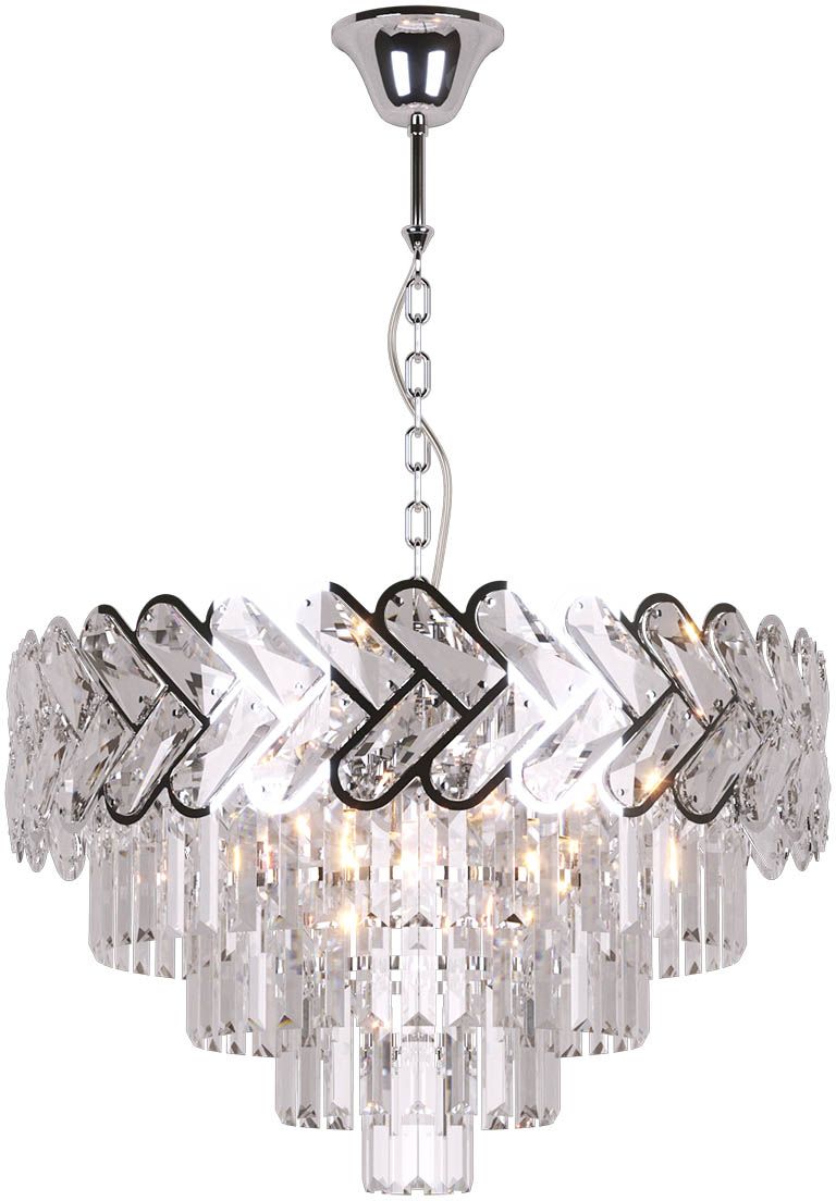 Kaja Toscana lámpara colgante x40 W plata-cristal K-8173