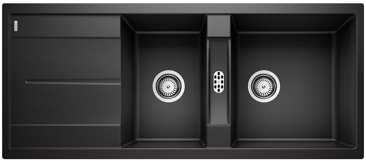 Blanco Metra 8 S fregadero de granito 116x50 cm negro 525934