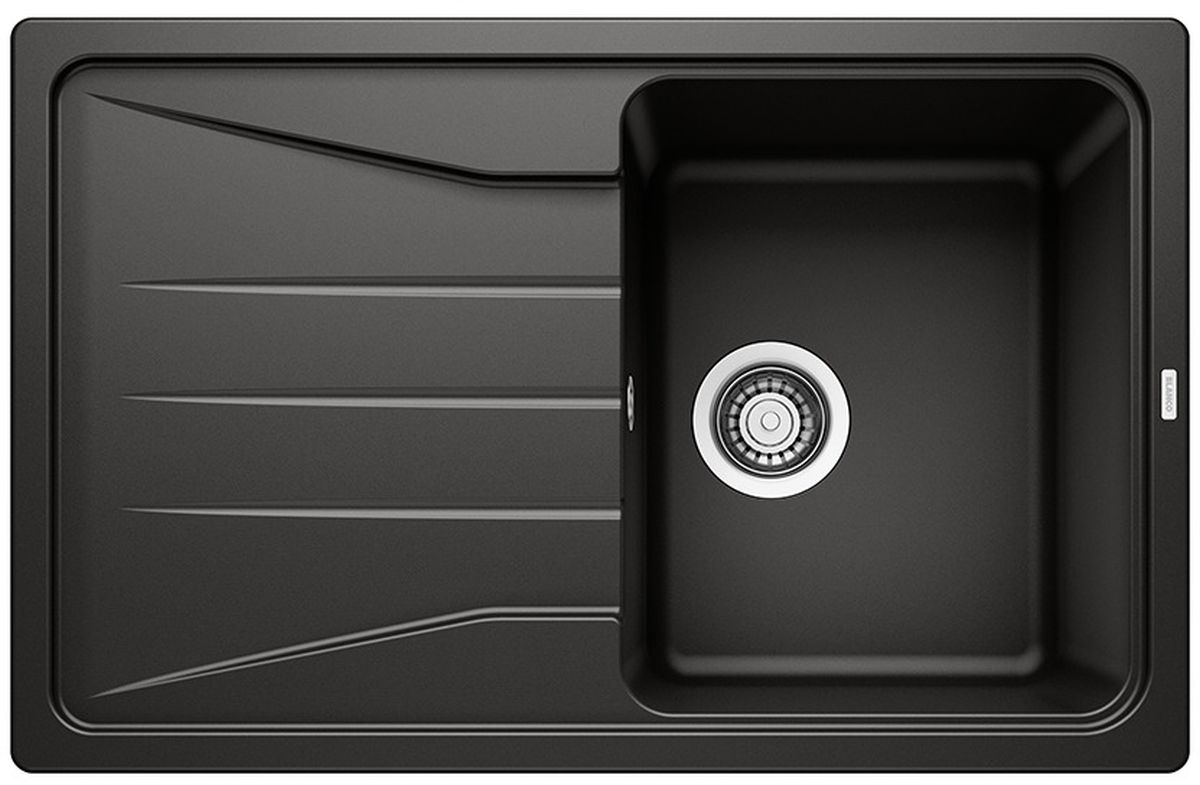 Blanco Sona 45 S fregadero de granito 78x50 cm negro 525970