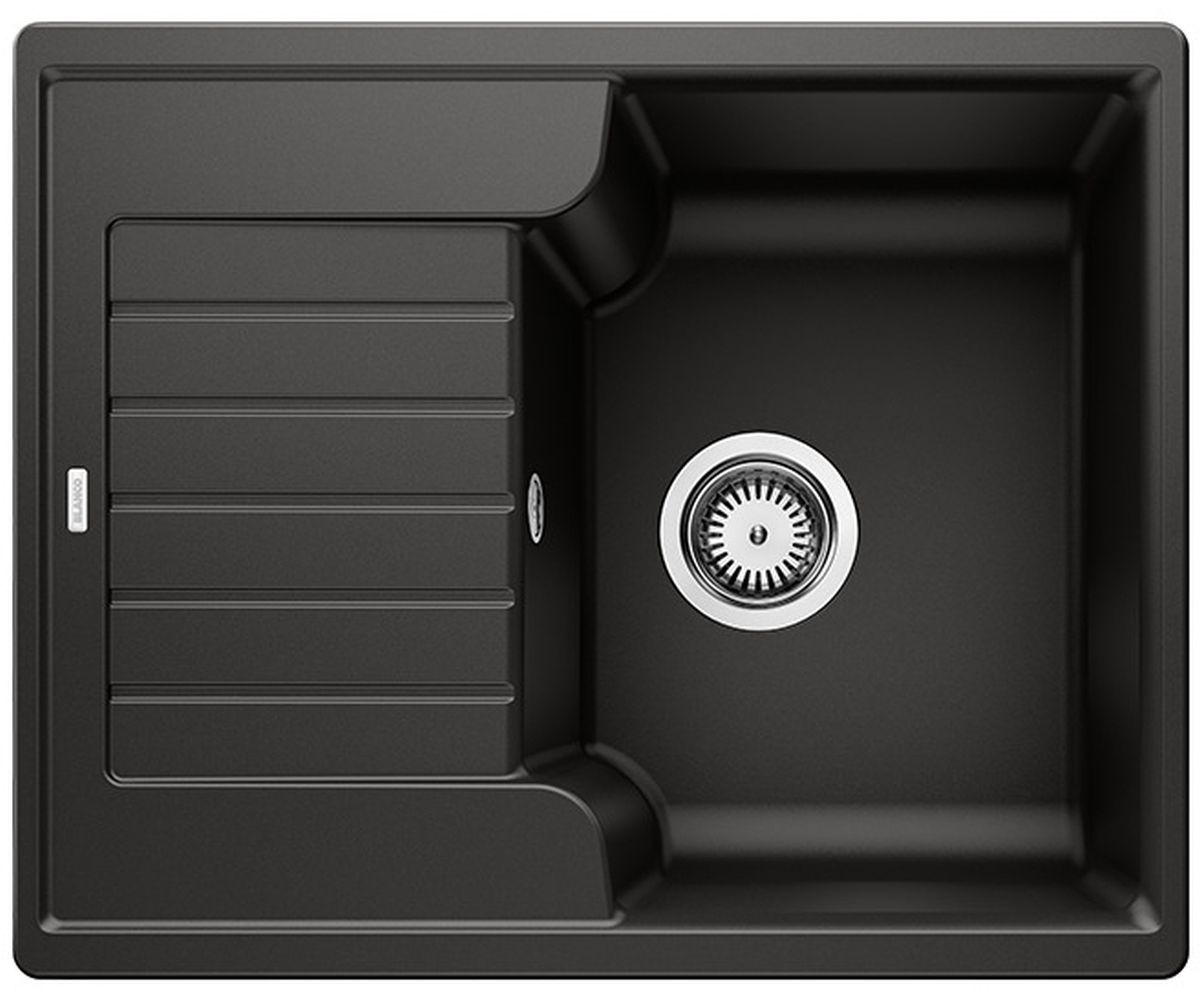 Blanco Zia 40 S fregadero de granito 61.5x50 cm negro 526006