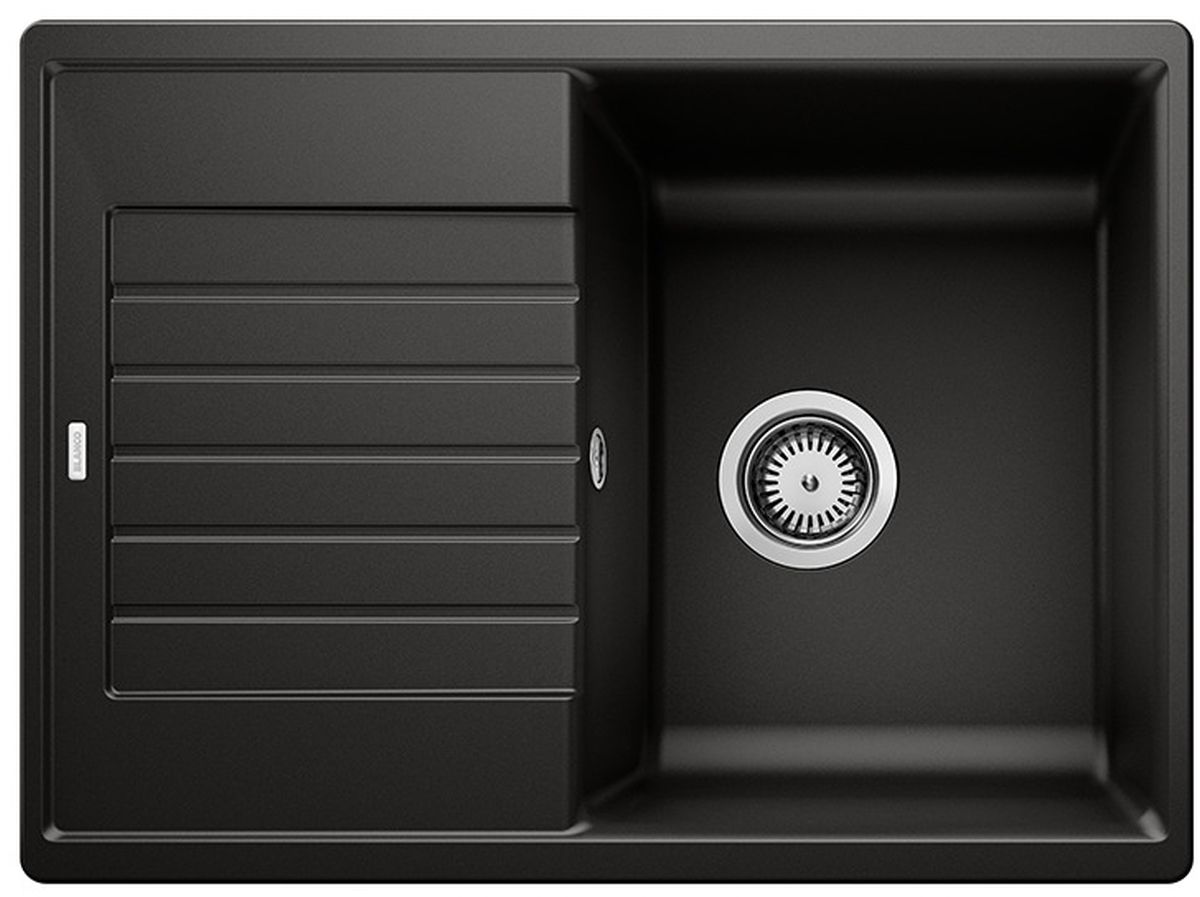 Blanco Zia 45 S fregadero de granito 68x50 cm negro 526009