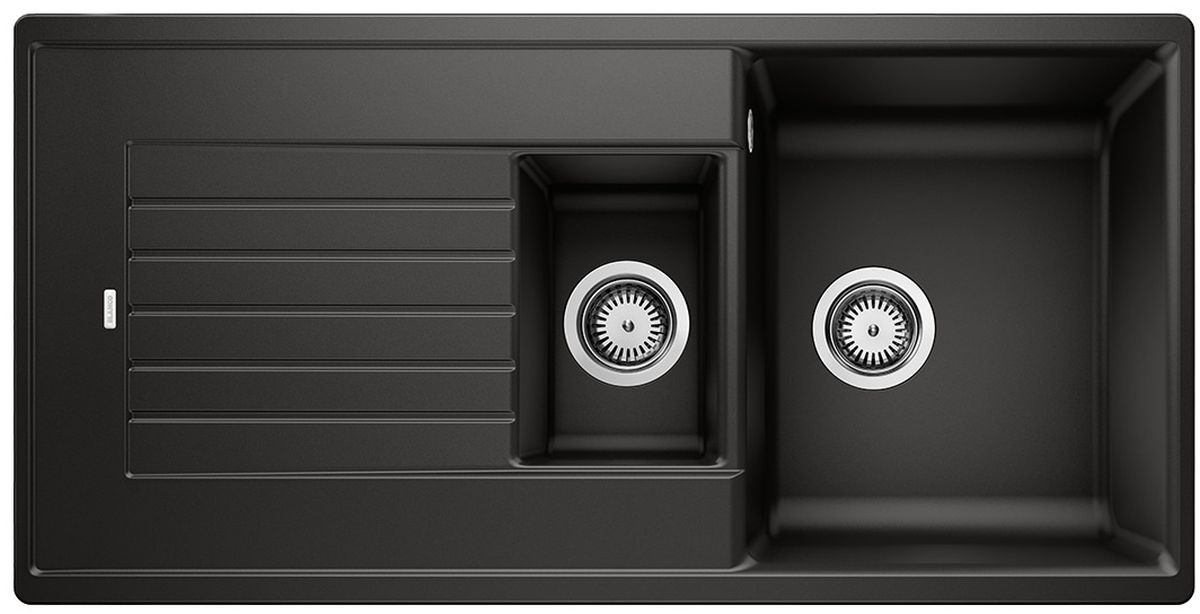 Blanco Zia 6 S fregadero de granito 100x50 cm negro 526021