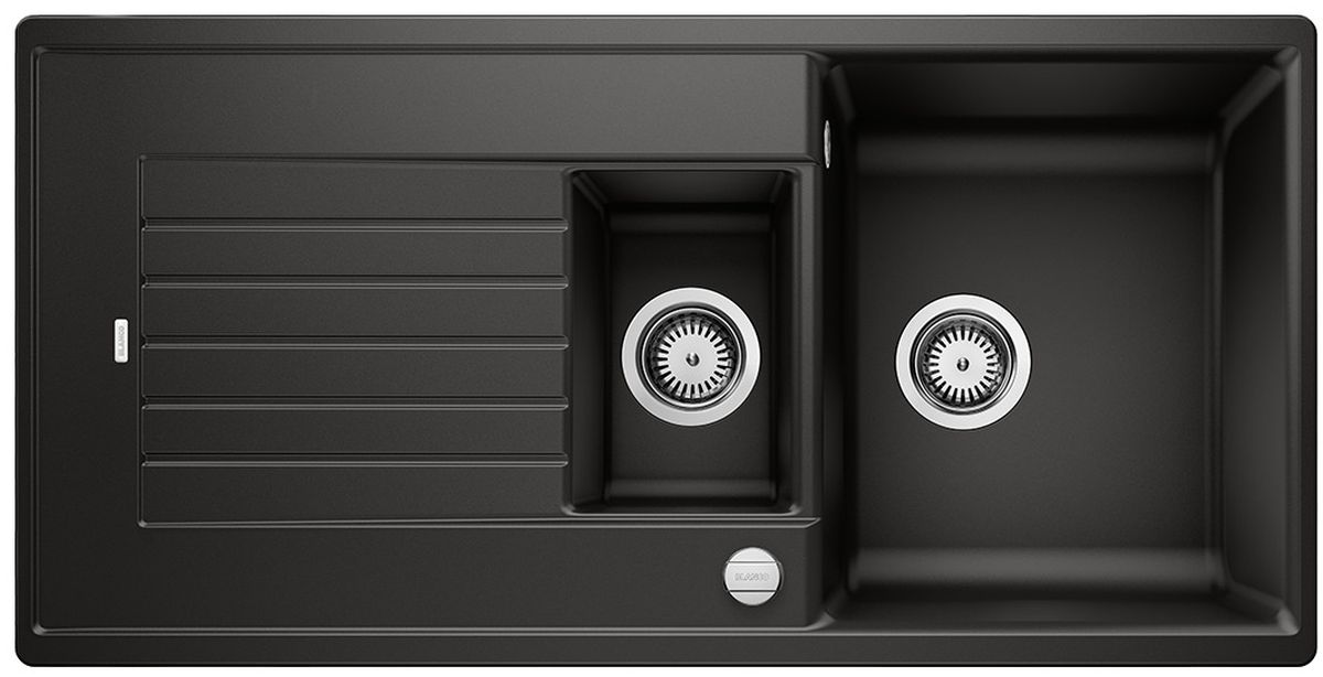 Blanco Zia 6 S fregadero de granito 100x50 cm negro 526020