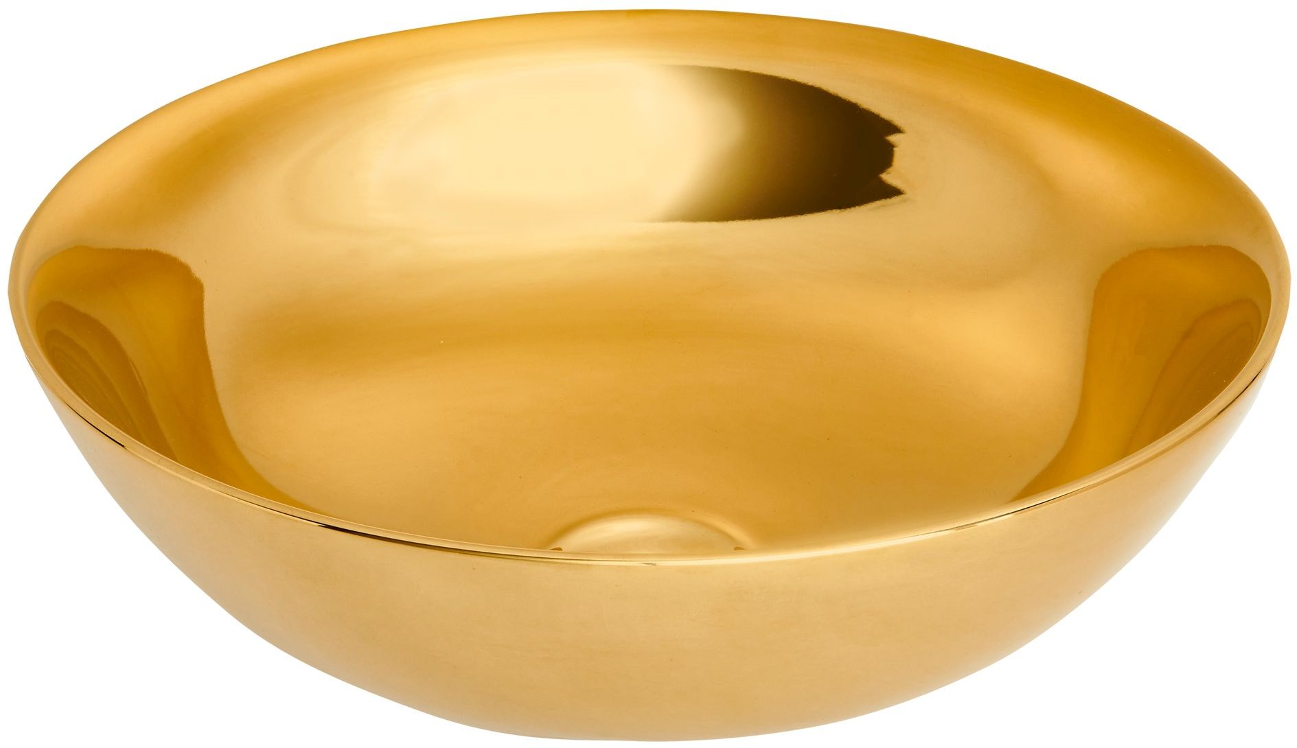 Invena Tinos lavabo 39.5x39.5 cm circular sobre encimera oro CE-43-009