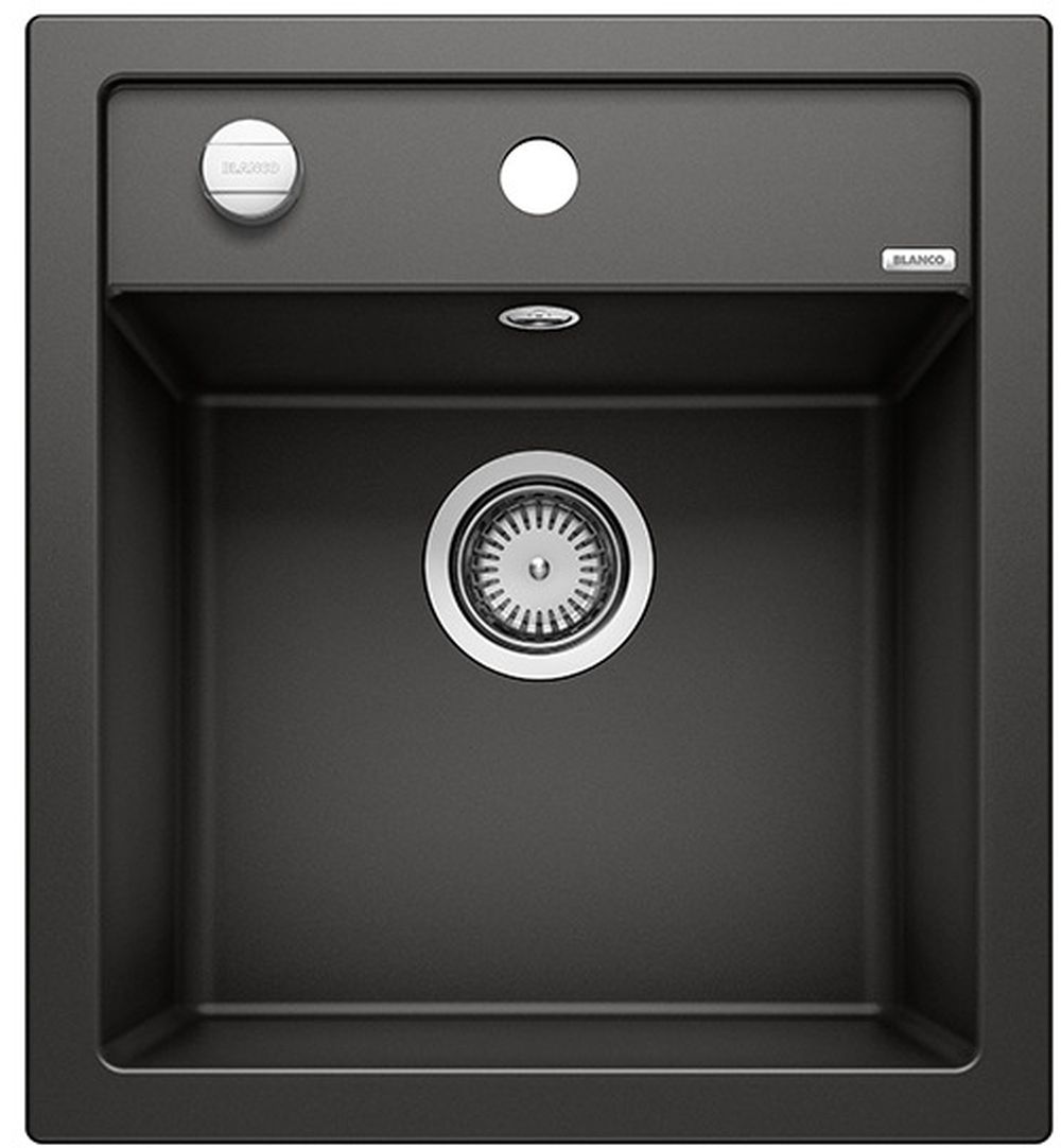 Blanco Dalago 45 fregadero de granito 46.5x51 cm negro 525869