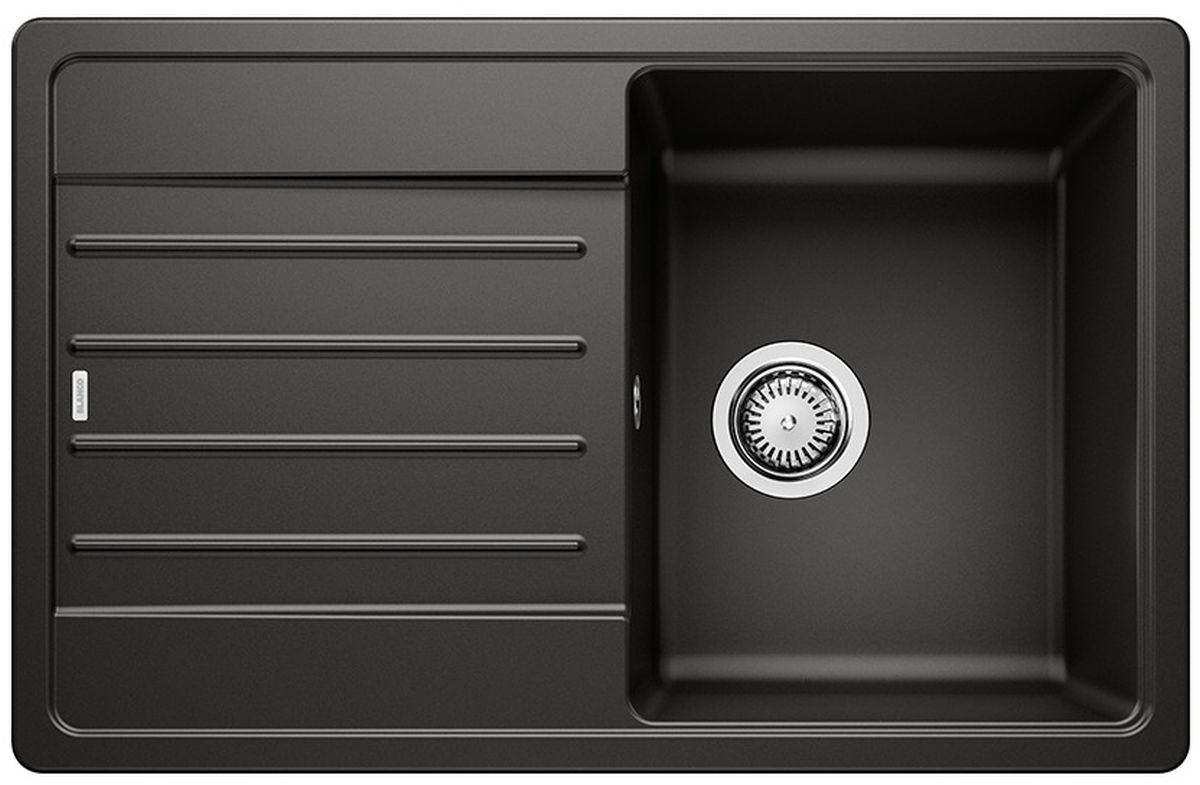 Blanco Legra 45 S fregadero de granito 78x50 cm negro 526083