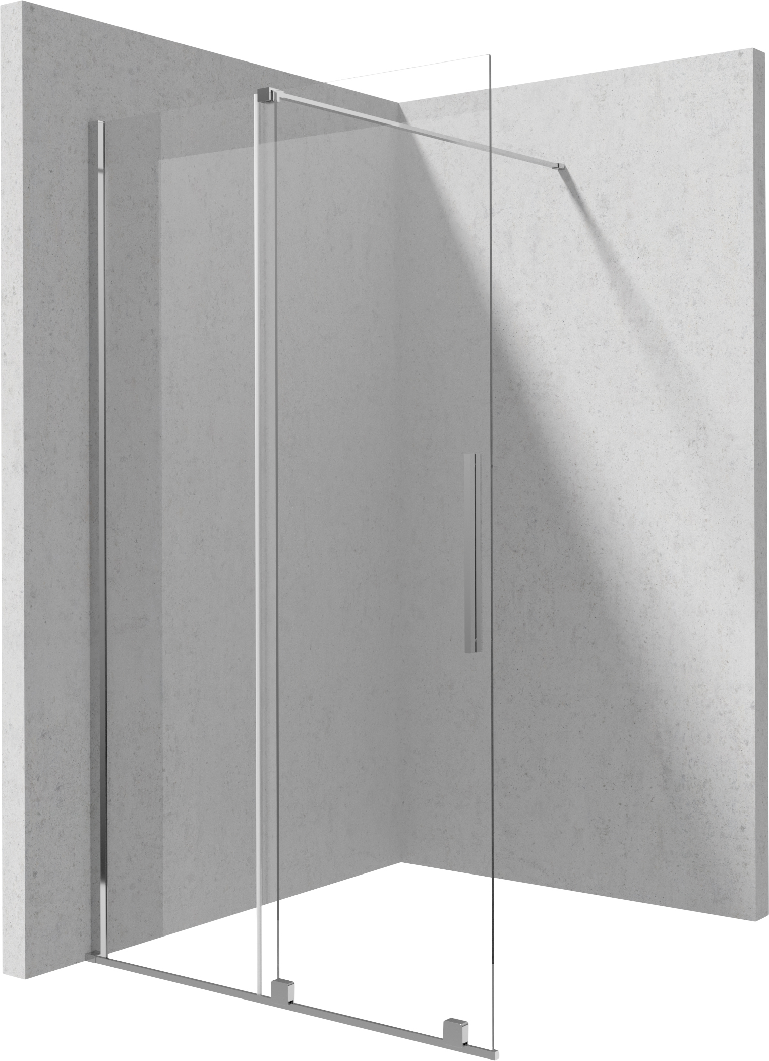 Deante Prizma mampara de ducha walk-in 90 cm cromo brillante/vidrio transparente KTJ_039R