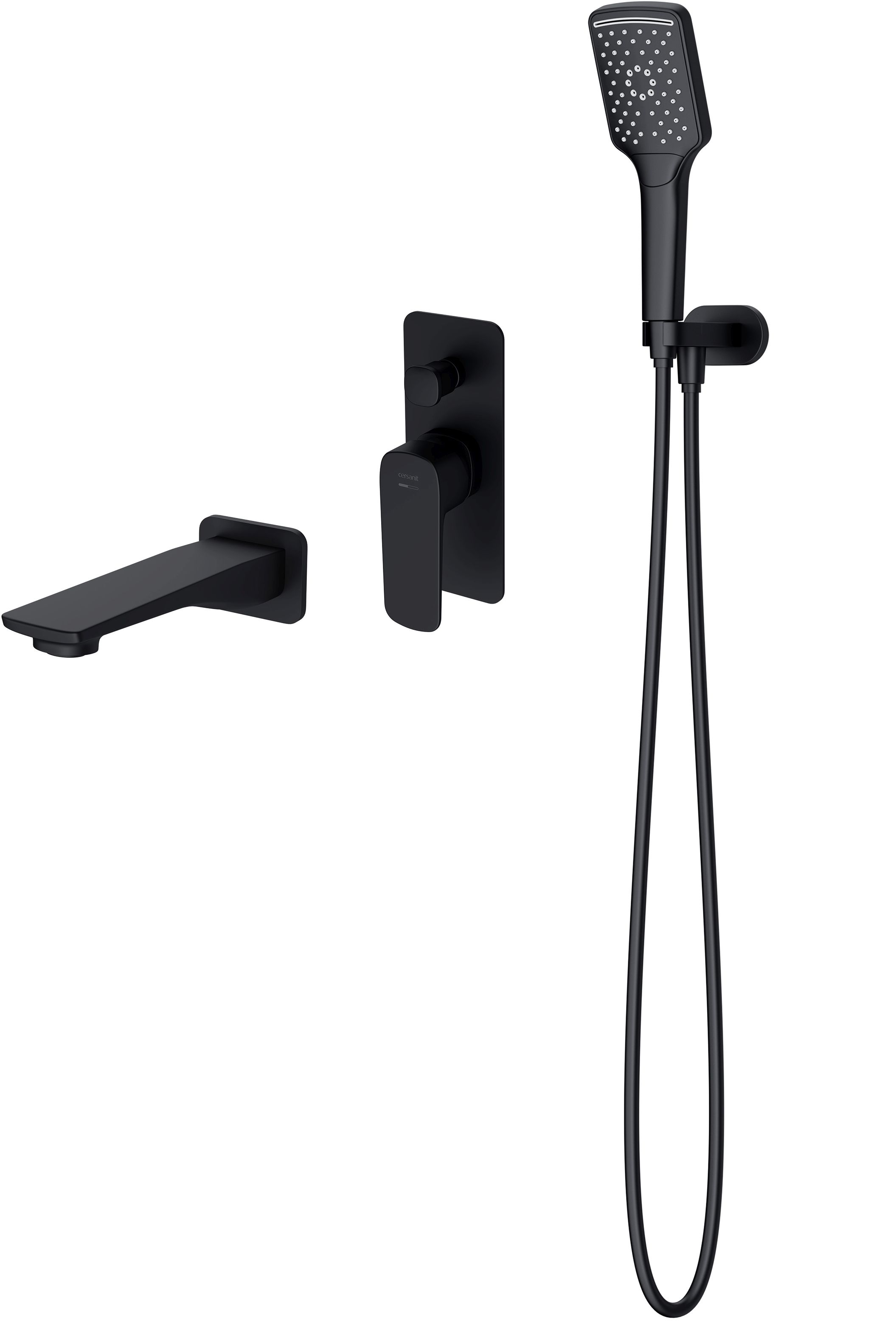 Conjunto grifo de bañera y ducha Cersanit Larga S951-373, conjunto de ducha Cersanit Larga S951-513, S951-707