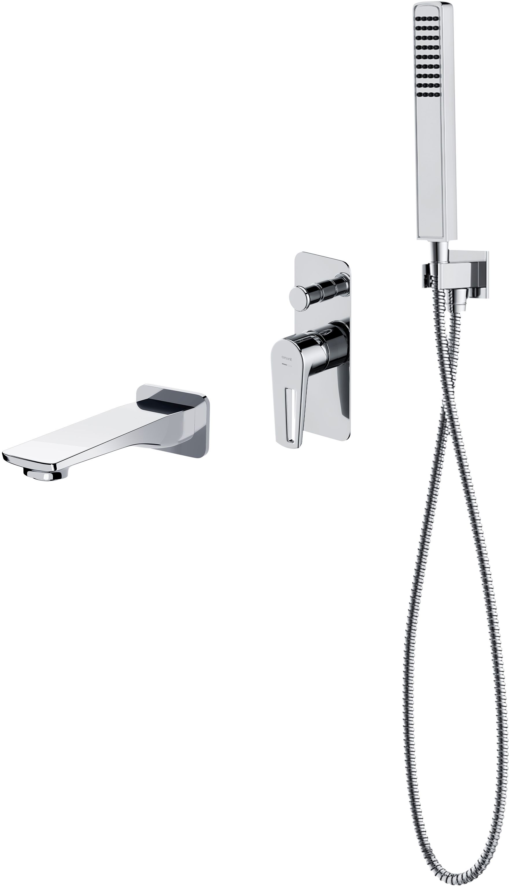 Conjunto grifo de bañera y ducha Cersanit Mille S951-342, conjunto de ducha Cersanit Mille S951-522, S951-711