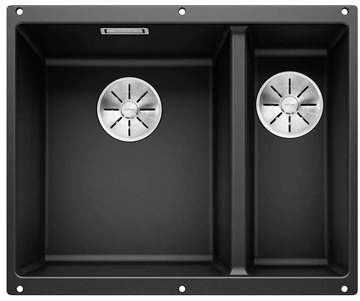 Blanco Subline 340/160-U fregadero de granito 52.5x40 cm negro 525985
