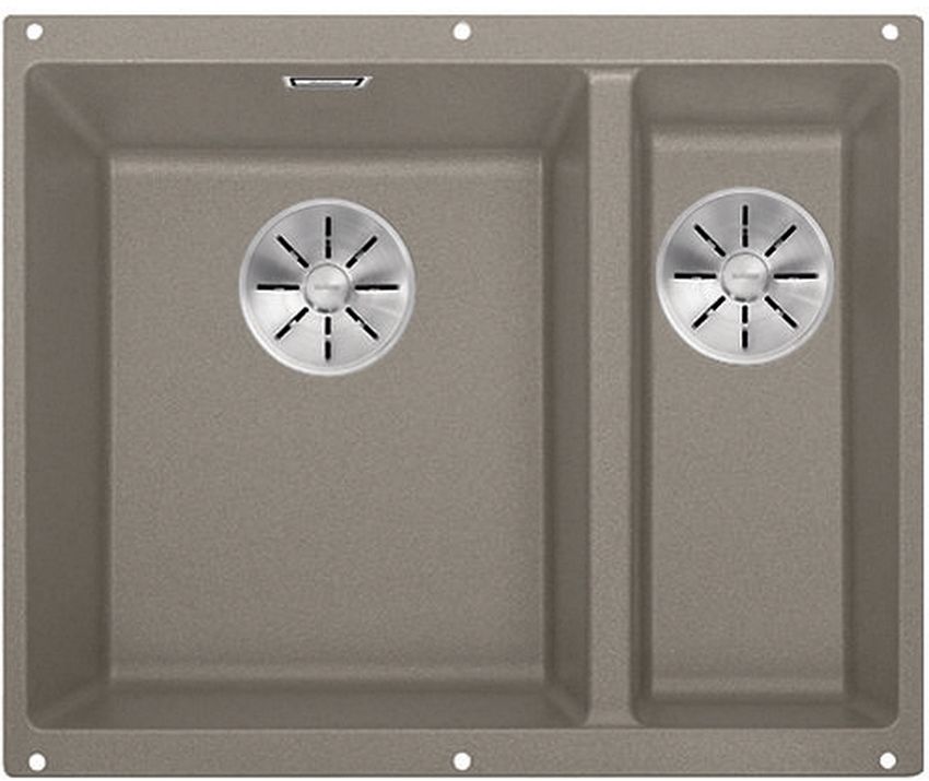 Blanco Subline 340/160-U fregadero de granito 52.5x40 cm gris/grafito/ónix 523556