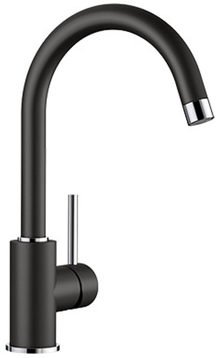 Blanco Mida grifo de cocina de pie negro 526145