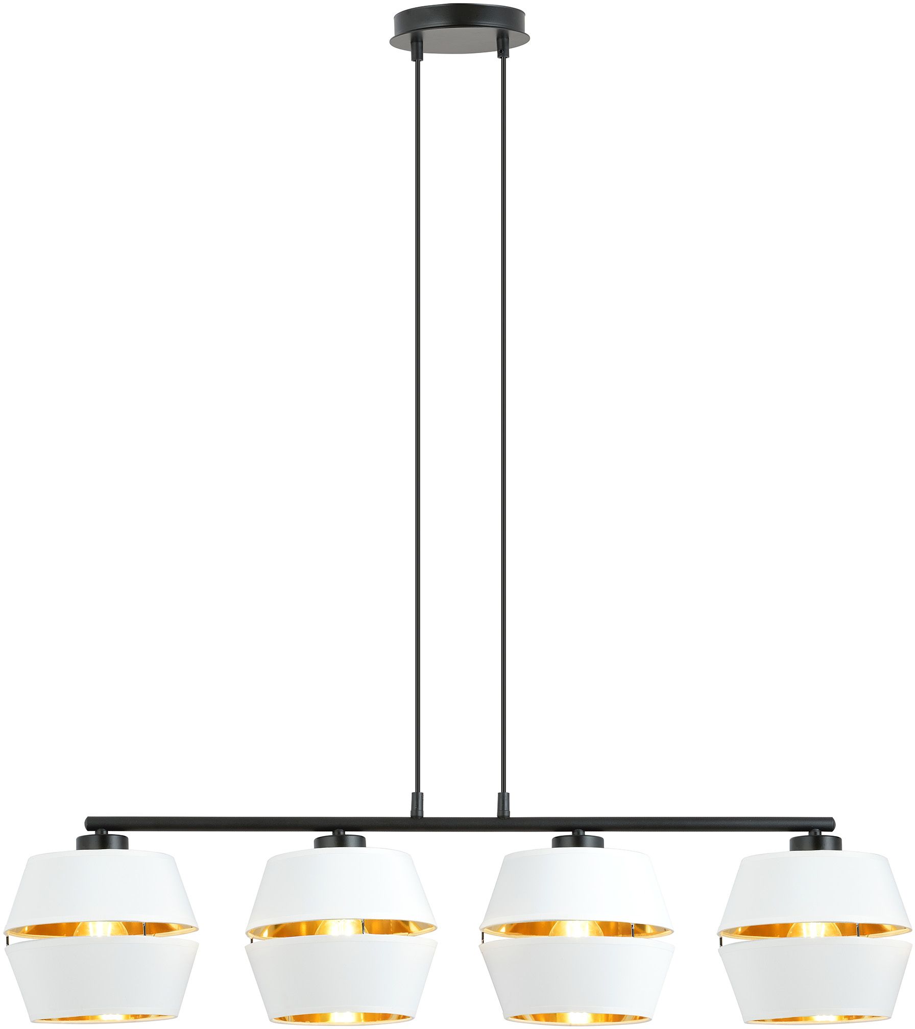 Emibig Piano lámpara colgante 4x15 W blanco-negro-oro 1182/4