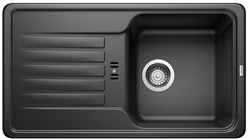 Blanco Favos Mini fregadero de granito 78x43.5 cm negro 526078