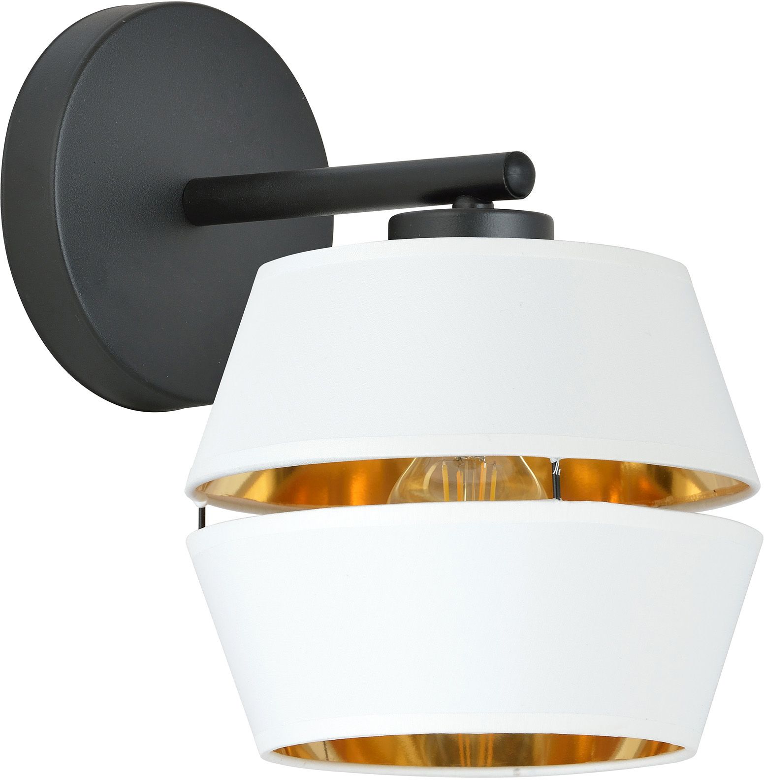 Emibig Piano K1 lámpara de pared 1x15 W blanco-negro-oro 1182/K1