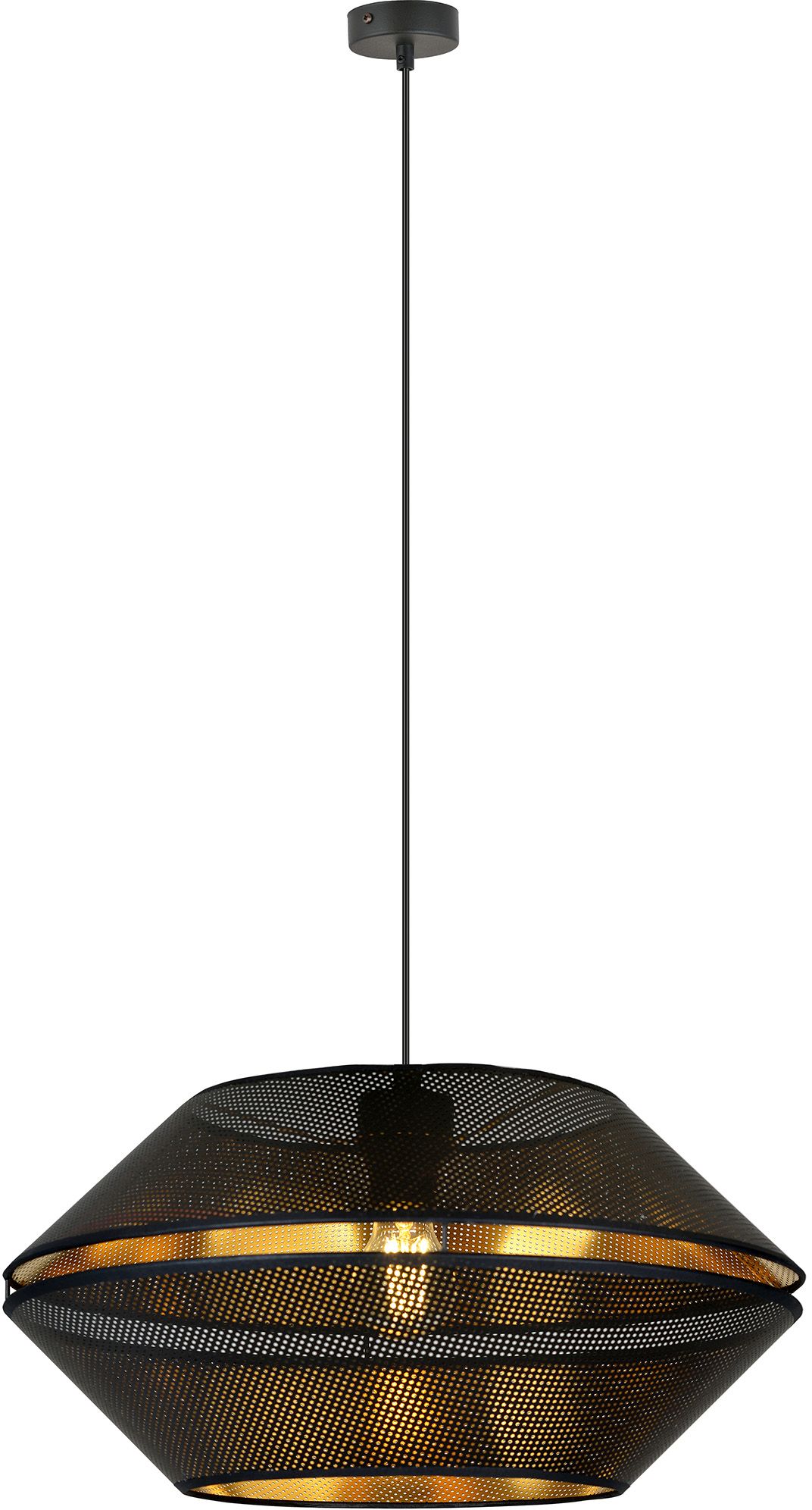 Emibig Malia lámpara colgante 1x15 W negro-oro 1185/1