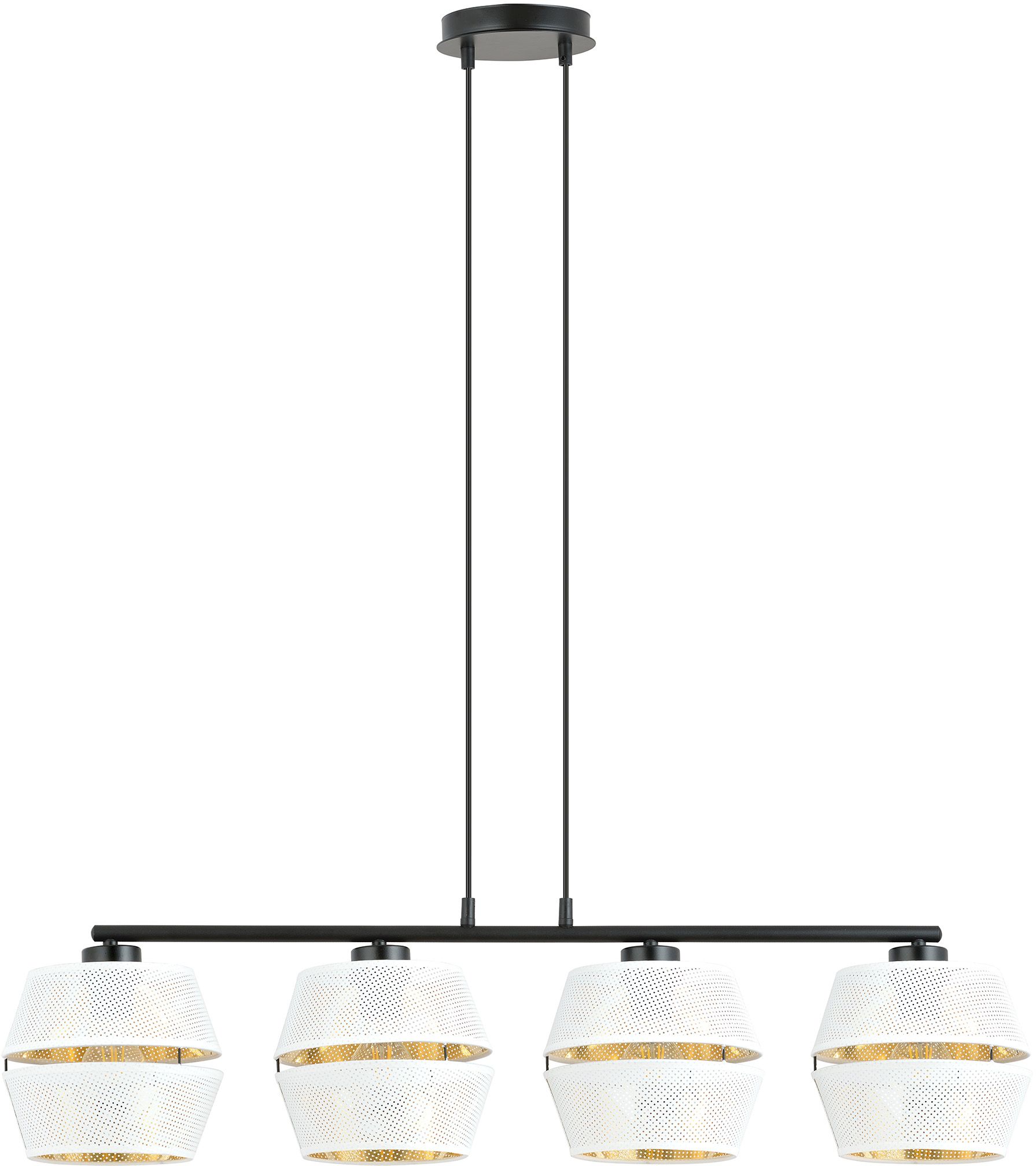 Emibig Malia lámpara colgante 4x15 W blanco-negro-oro 1184/4