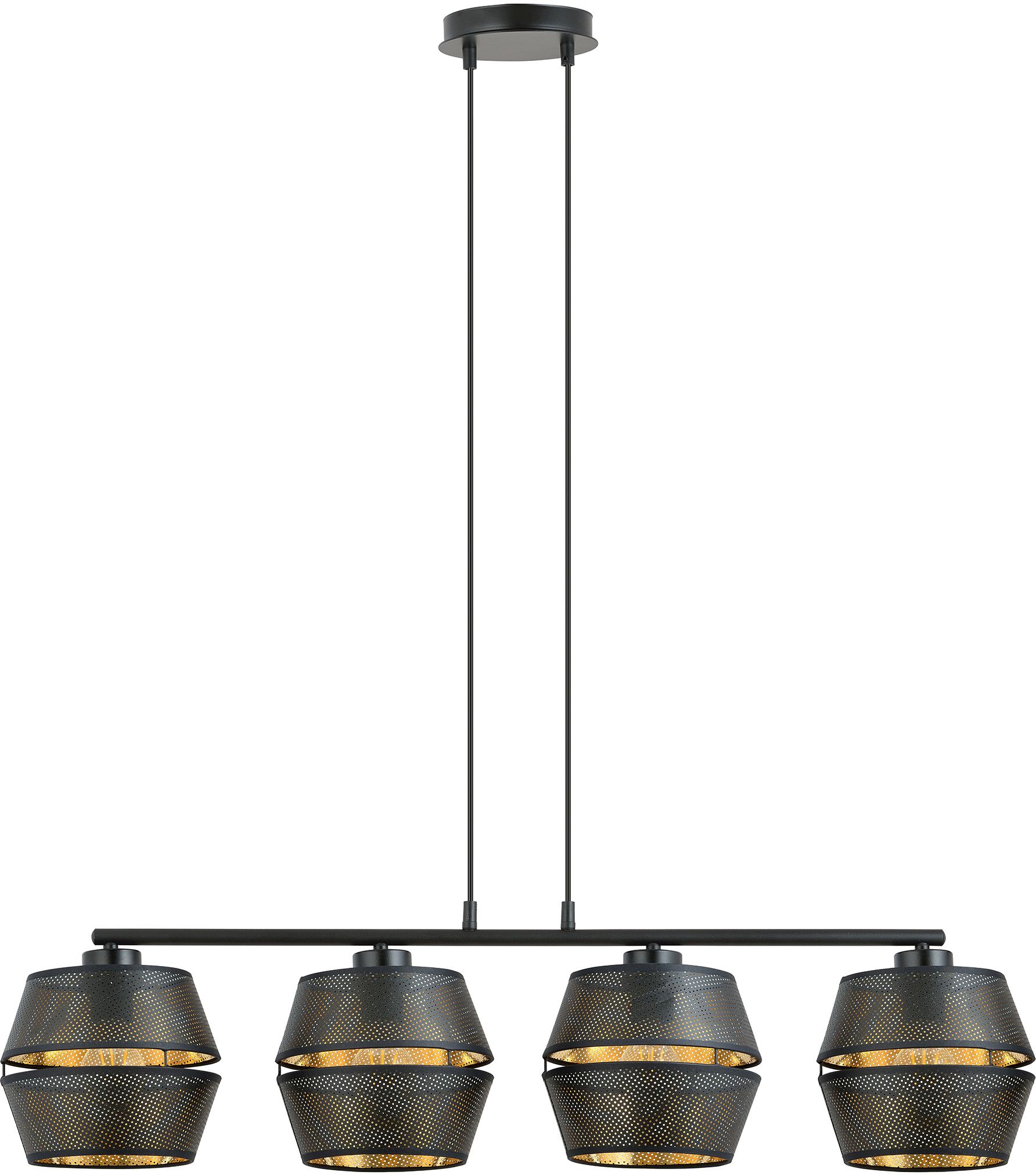 Emibig Malia lámpara colgante 4x15 W negro-oro 1185/4