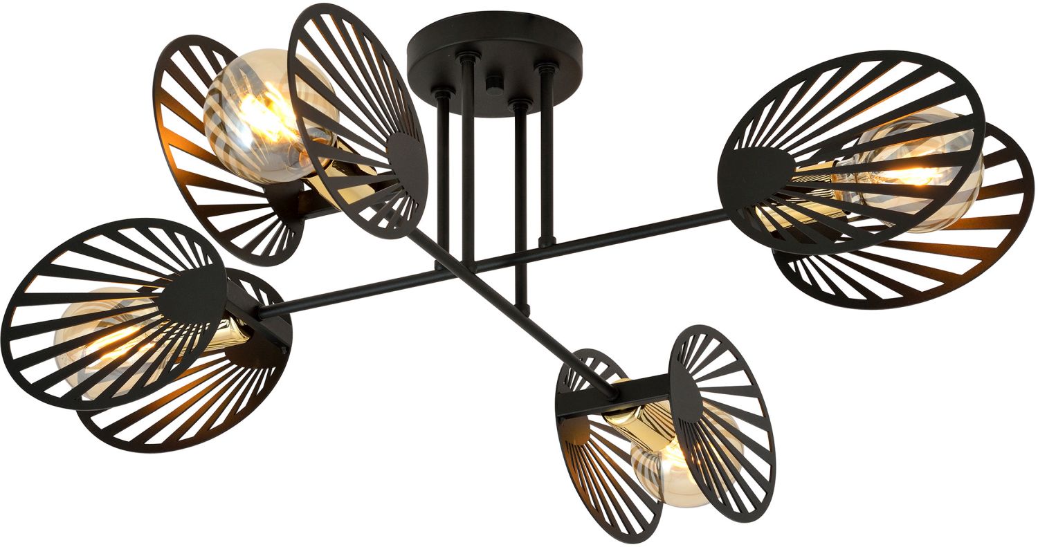Emibig Talia lámpara de techo 4x15 W negro-oro 1181/4