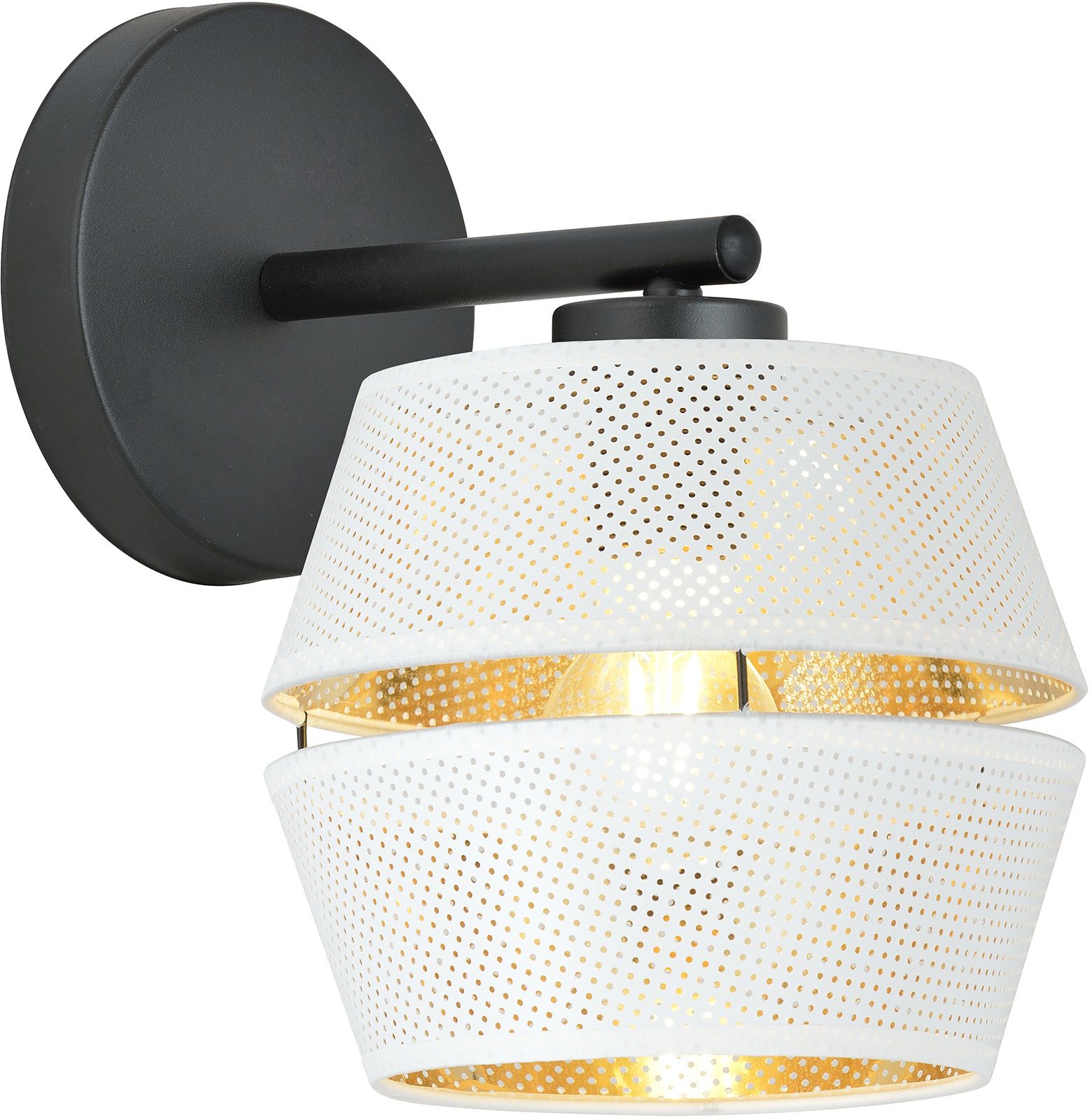 Emibig Malia K1 lámpara de pared 1x15 W blanco-negro-oro 1184/K1