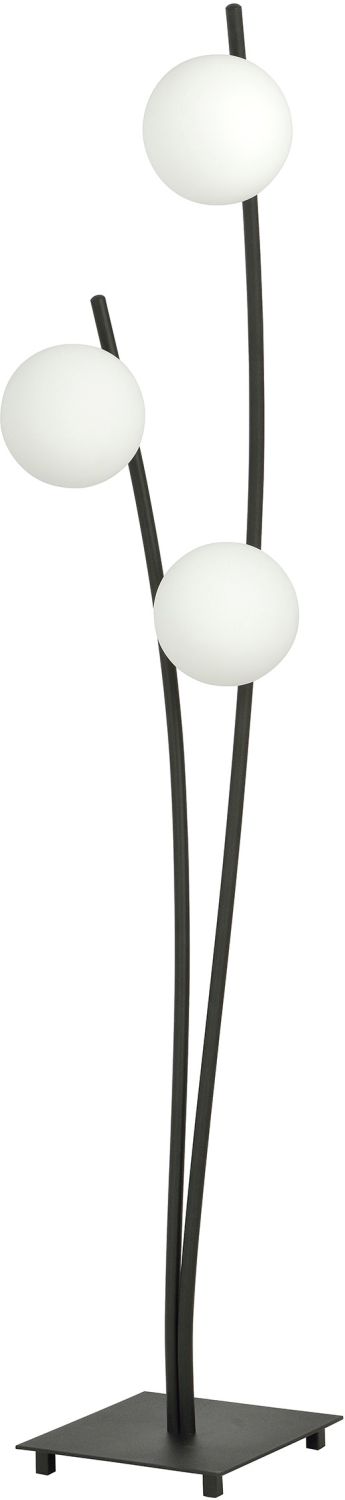Emibig Hunter lámpara de pie 3x10 W negro-ópalo 1102/LP3