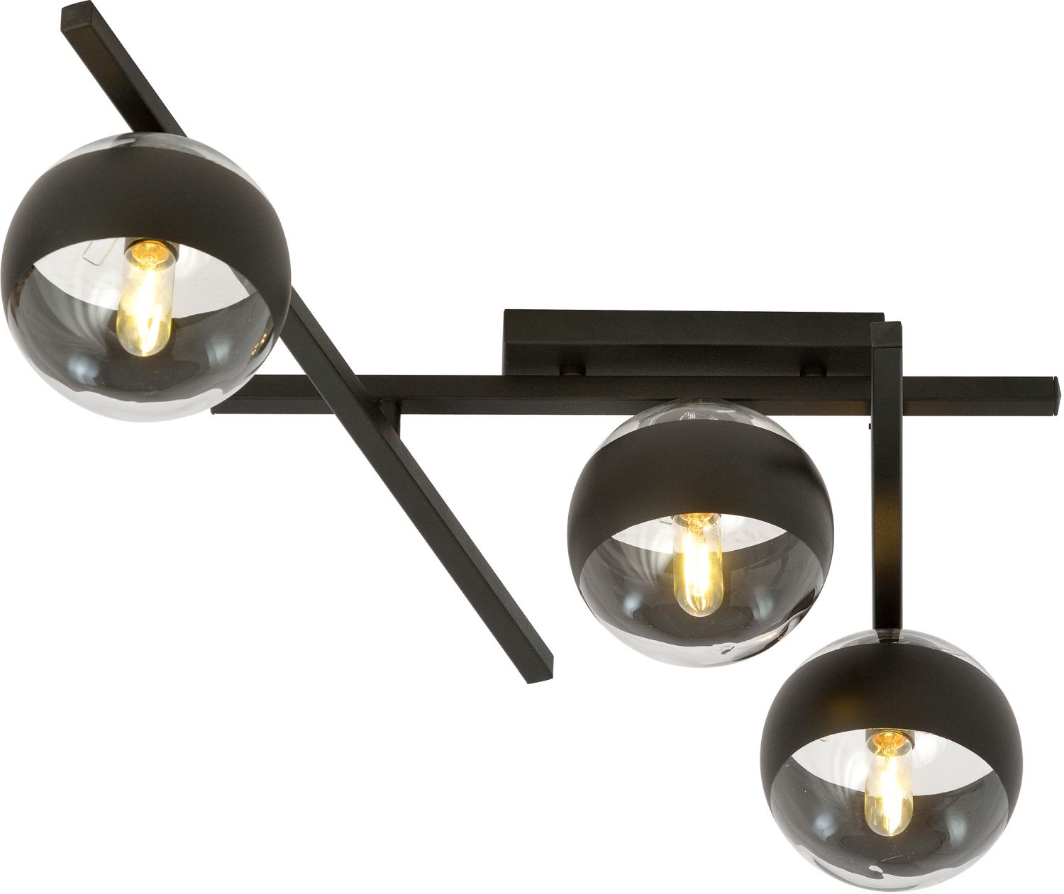 Emibig Smart Stripe lámpara de techo 3x10 W negro-transparente 1105/3