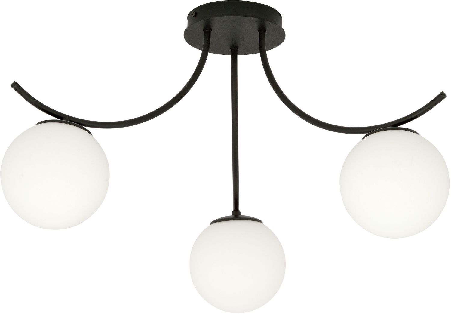 Emibig Boston lámpara de techo 3x10 W negro-ópalo 1109/3