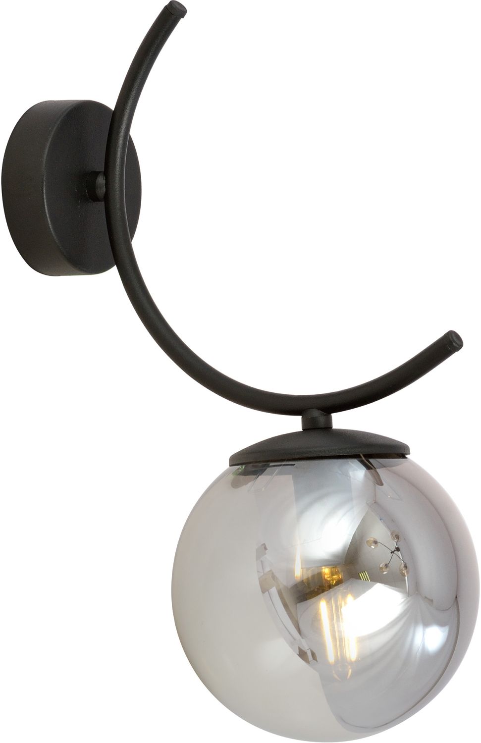 Emibig Boston lámpara de pared 1x10 W negro-grafito 1110/K1