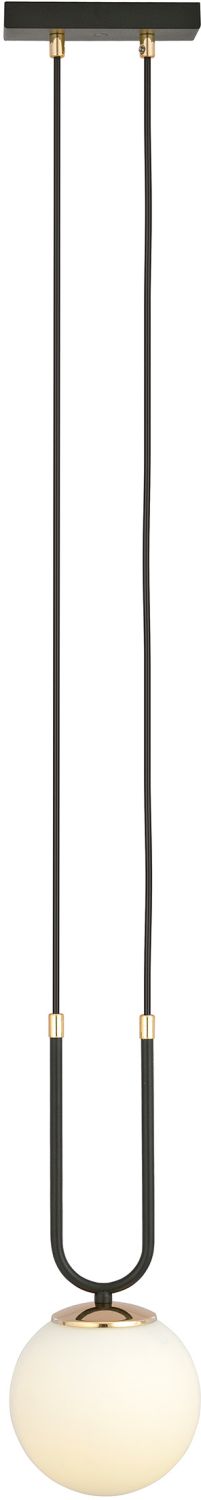 Emibig Glam lámpara colgante 1x10 W negro-ópalo 1112/1