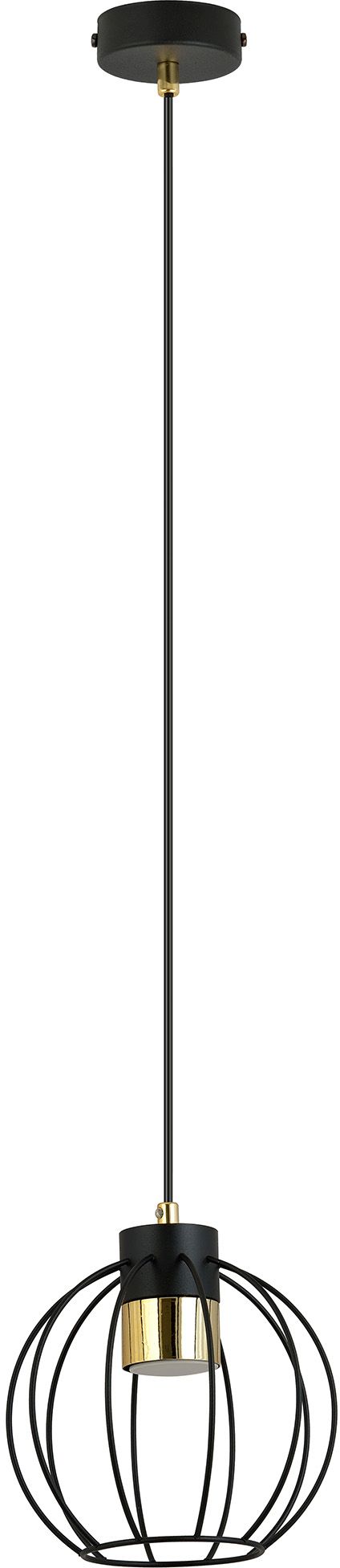 Emibig Ajax lámpara colgante 1x8 W negro-oro 1200/1