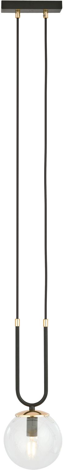 Emibig Glam lámpara colgante 1x10 W negro-transparente 1114/1