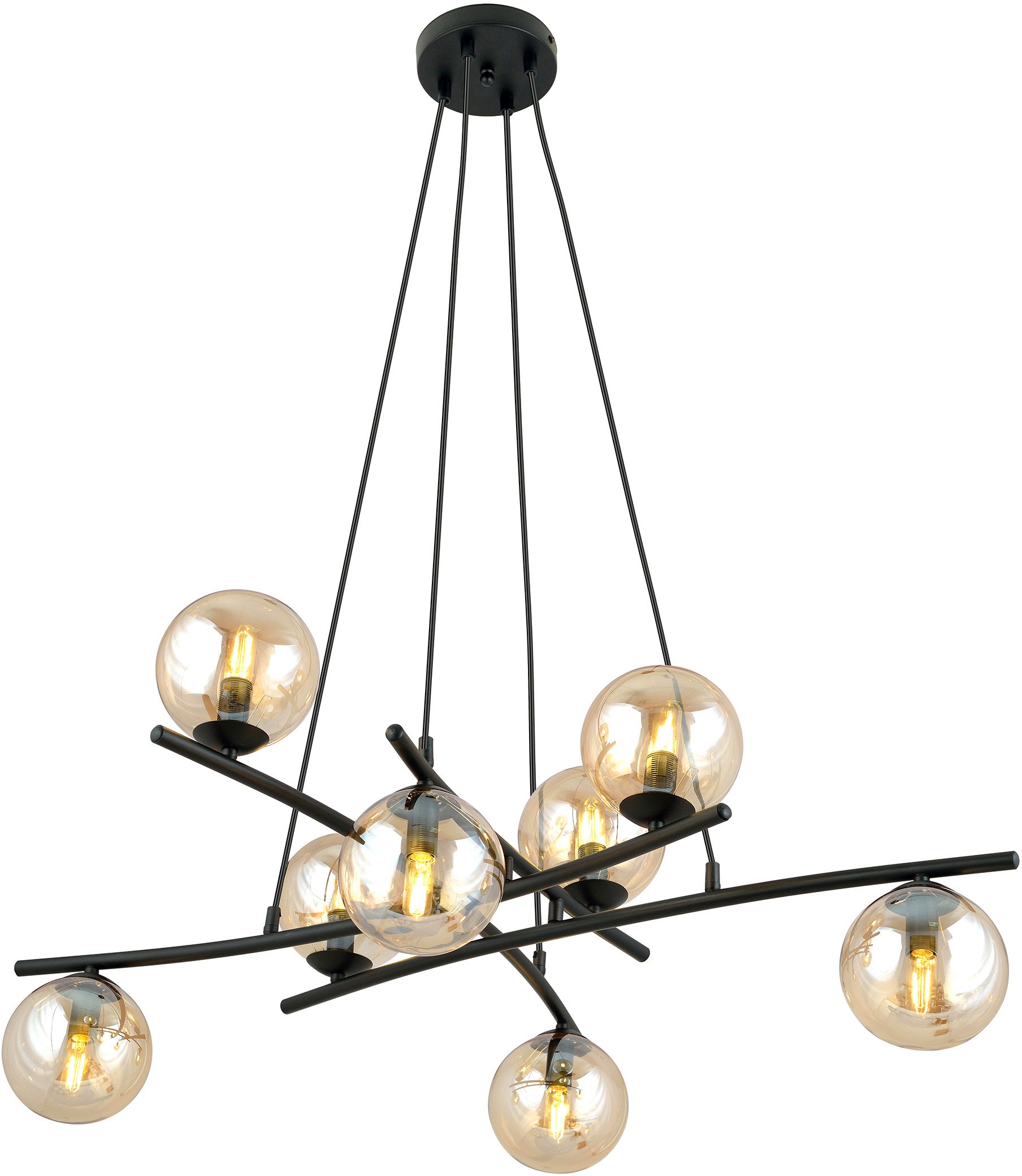 Emibig Essa lámpara colgante x10 W negro 1204/8