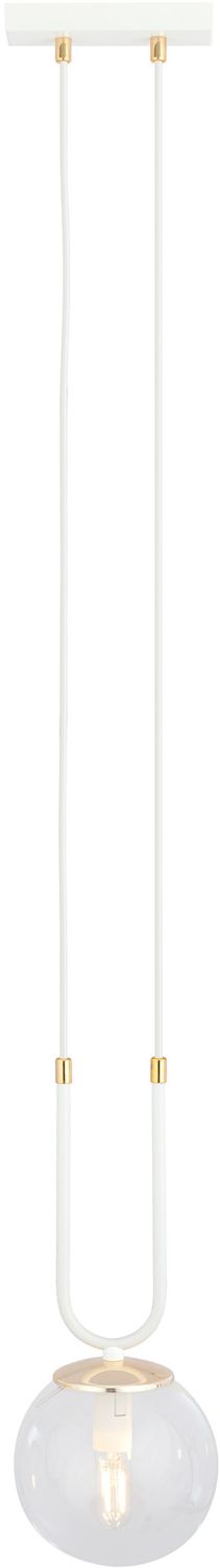Emibig Glam lámpara colgante 1x10 W blanco-transparente 1116/1
