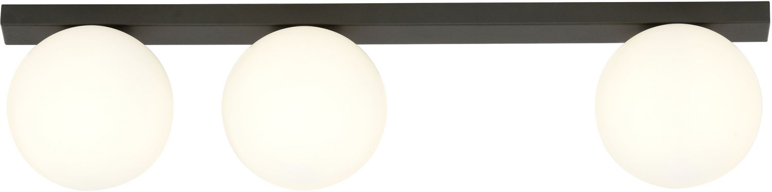 Emibig Fit lámpara de techo 3x10 W negro-ópalo 1124/3