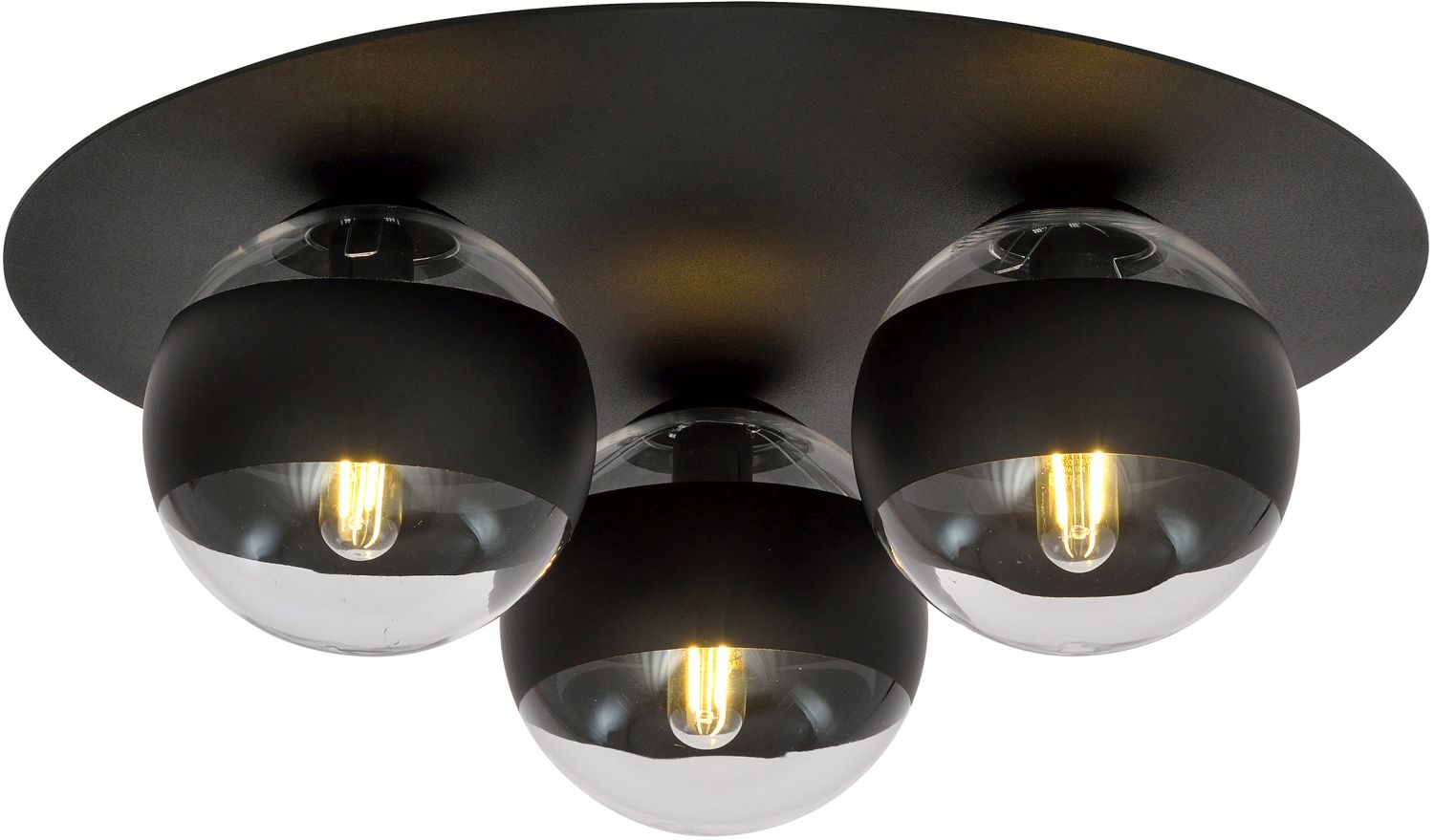 Emibig Solar Stripe lámpara de techo 3x10 W negro-transparente 1129/3