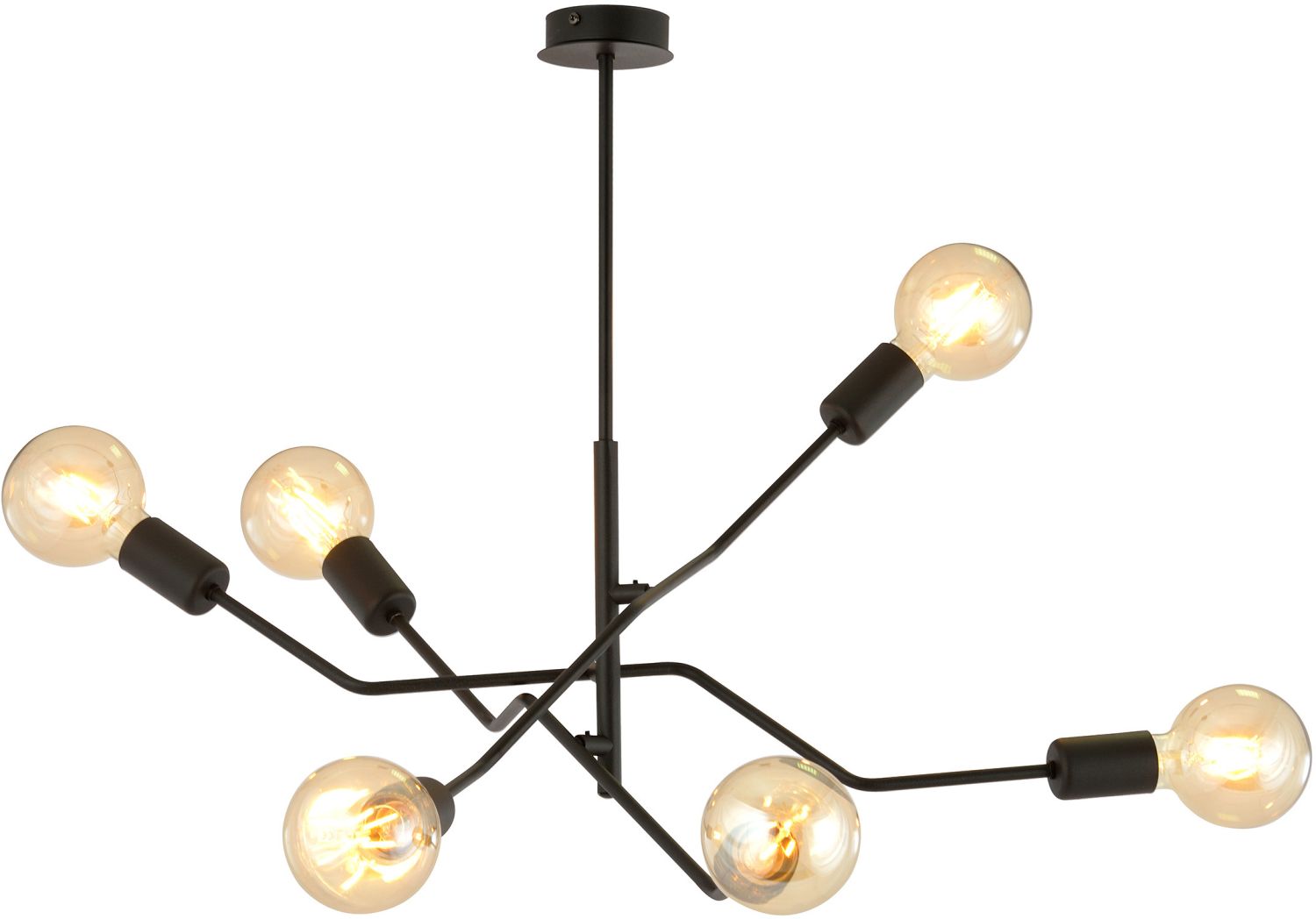 Emibig Frix lámpara de techo 6x15 W negro 1126/6