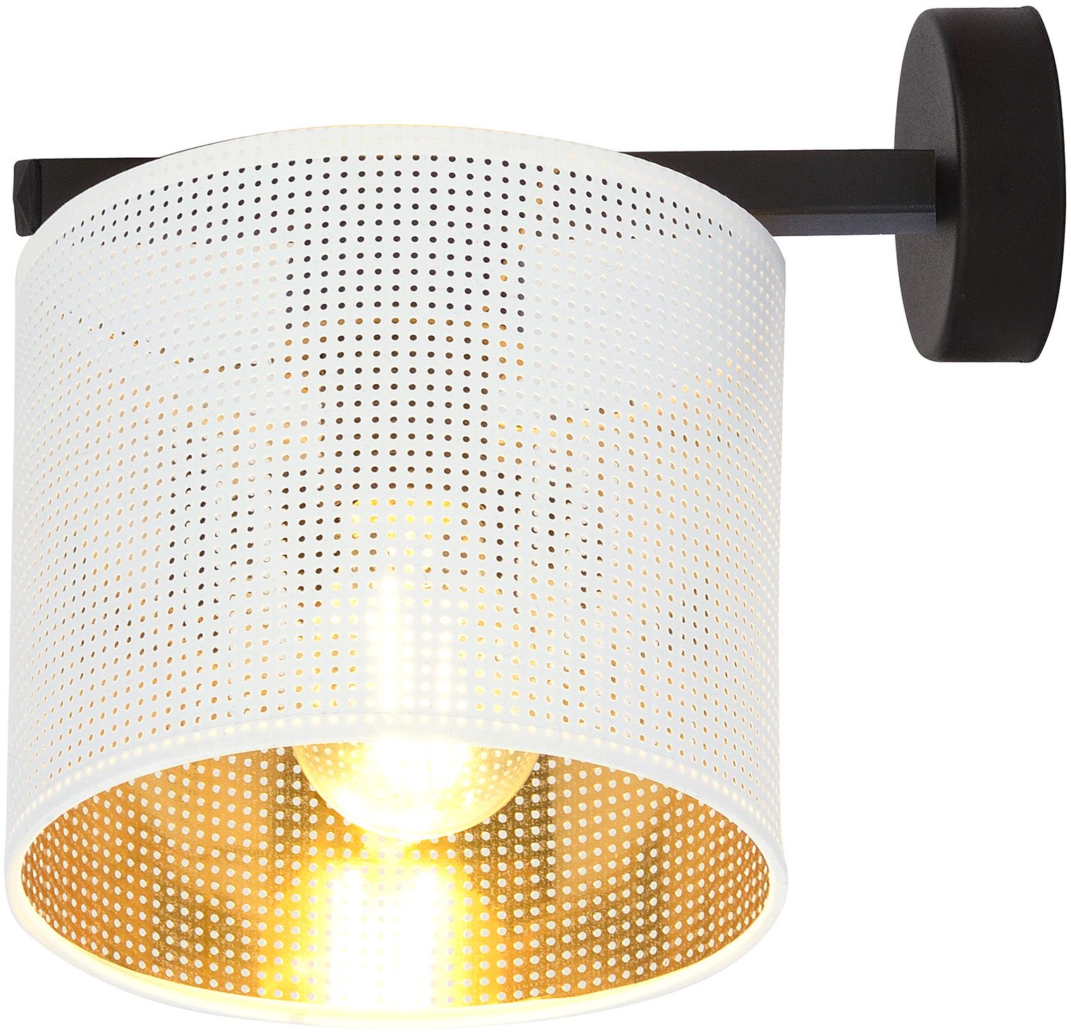 Emibig Jordan lámpara de pared 1x15 W blanco-negro-oro 1145/K1