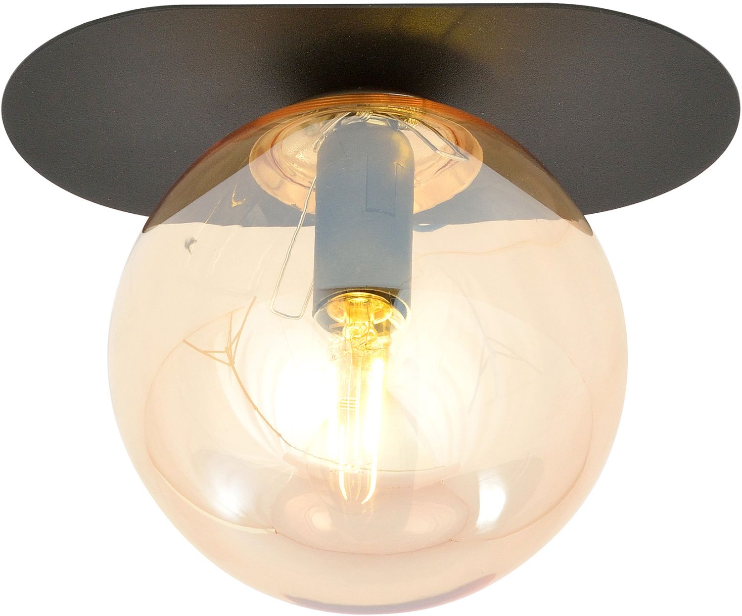 Emibig Plaza lámpara de techo 1x10 W negro-ámbar 1120/1