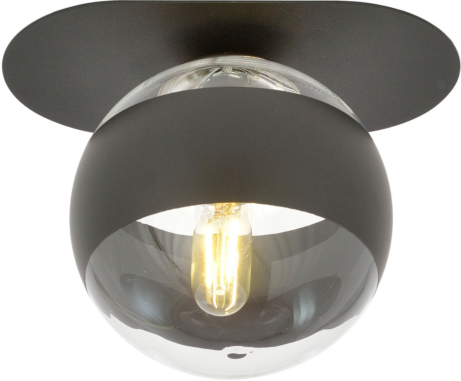 Emibig Plaza Stripe lámpara de techo 1x10 W negro-transparente 1121/1